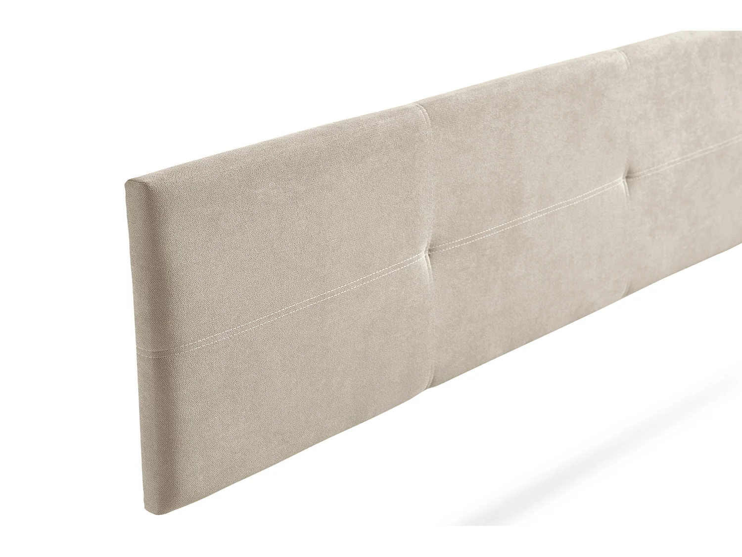 Cabeceira Estofada ALMA Aqualine 220x50x5 cm - Bege Torrado - Moonia