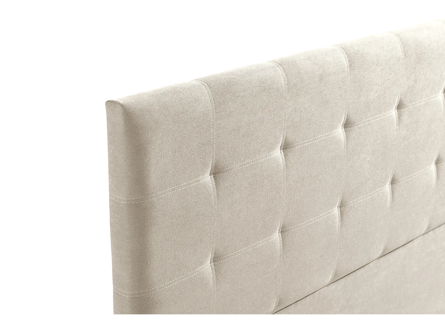Cabeceira Estofada ASTORIA Aqualine 145x120x8 cm - Bege Torrado - Moonia