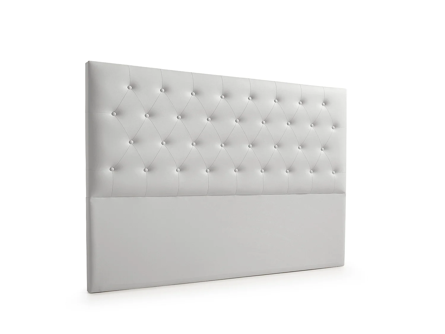 Cabeceira Estofada FERRARA Pele Sintética 100x120x8 cm - CINZA CLARO - Moonia