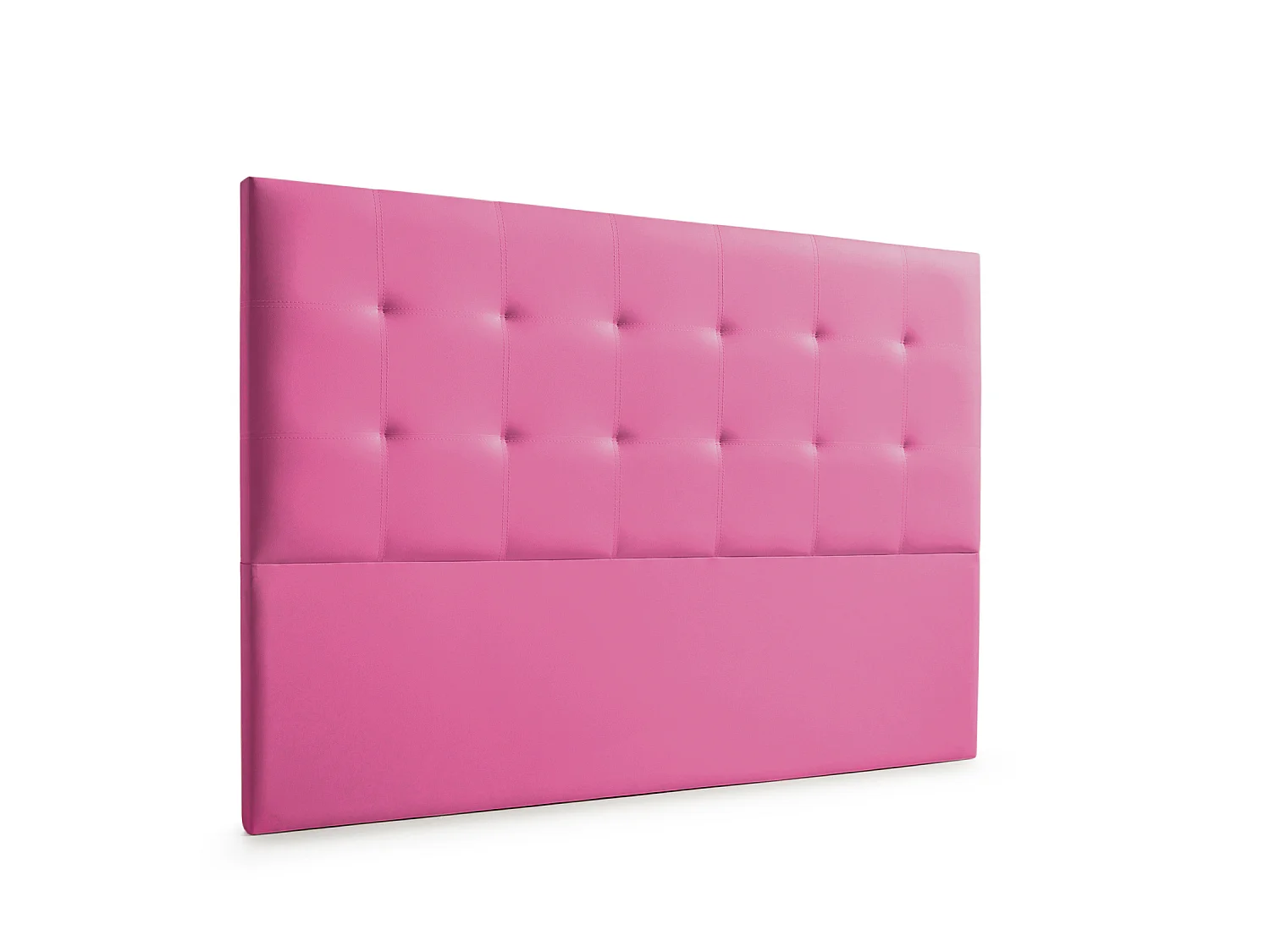 Cabeceira Estofada ASTORIA Pele Sintética 190x120x8 cm - ROSA - Moonia
