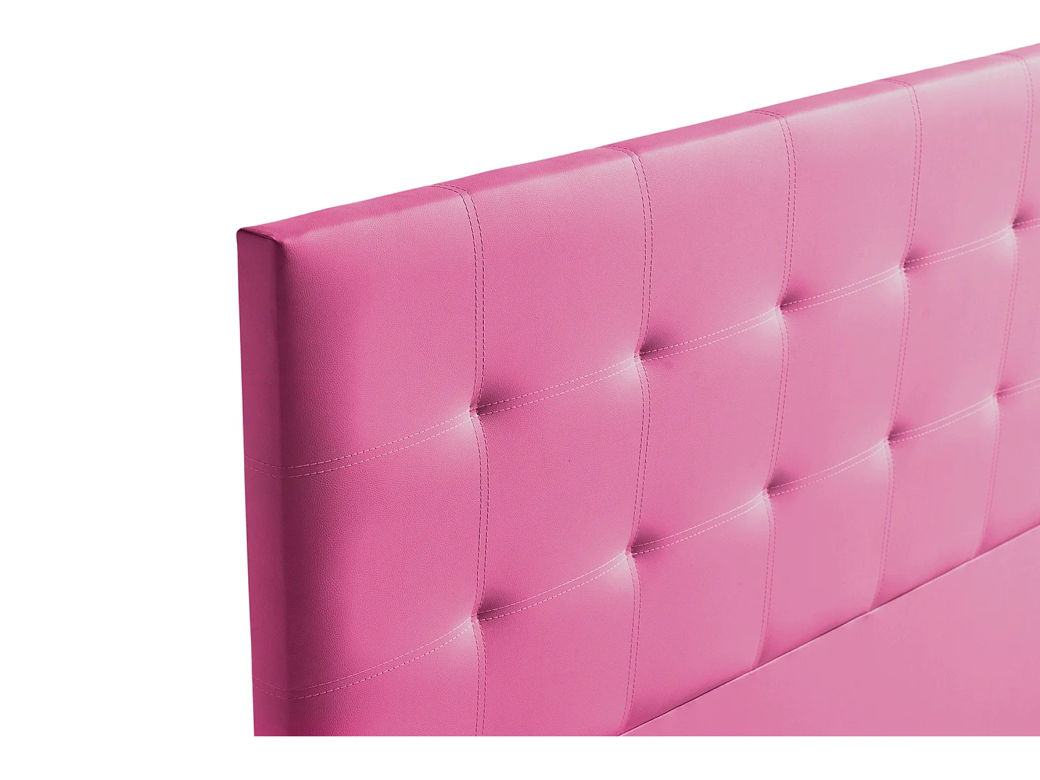 Cabeceira Estofada ASTORIA Pele Sintética 190x120x8 cm - ROSA - Moonia