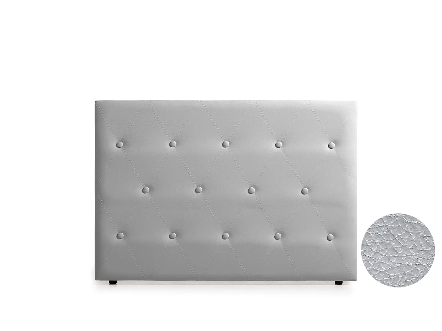 Cabeceira Estofada VENICE Pele Sintética 100x115x12 cm - Castanho - Moonia