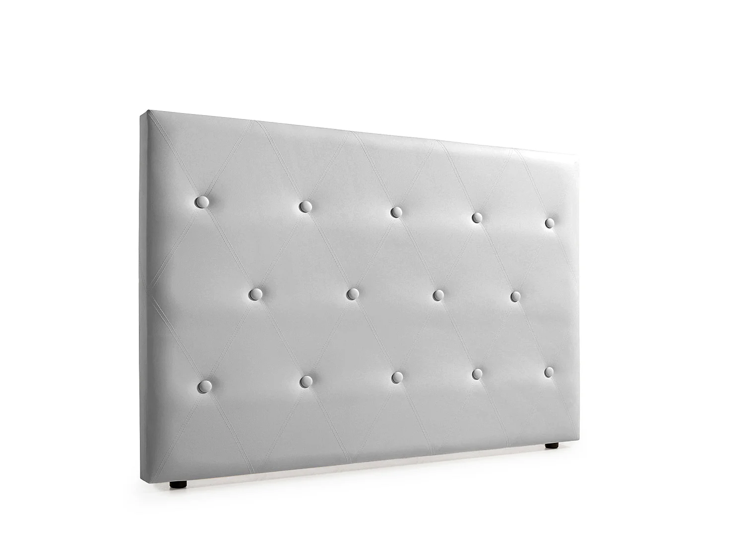 Cabeceira Estofada VENICE Pele Sintética 100x115x12 cm - Castanho - Moonia
