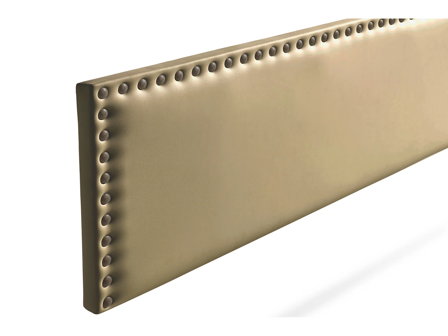 Hoofddeel Bekleed MODENA Kunstleer 130x55x8 cm - Gouden - Moonia