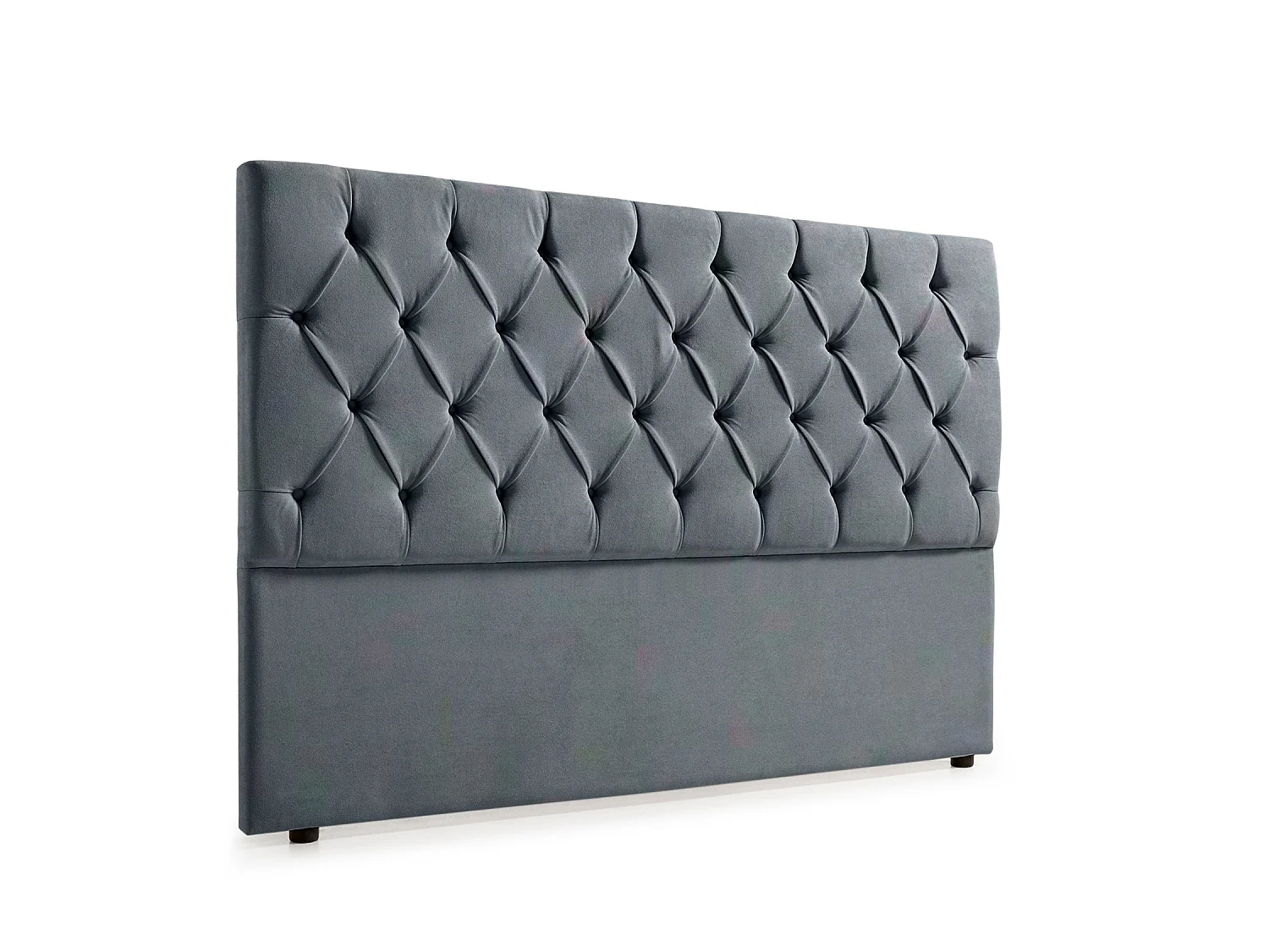 Cabeceira Estofada CAPRI Aqualine 145x120x12 cm - CINZA ESCURO - Moonia