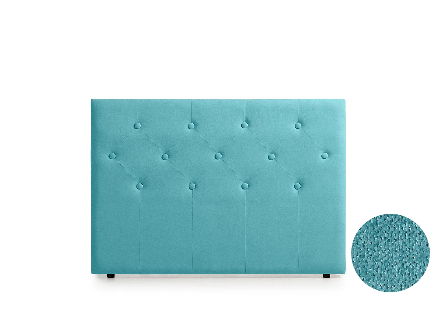 Cabeceira Estofada VICTORIA Aqualine 130x115x12 cm - TURQUESA - Moonia