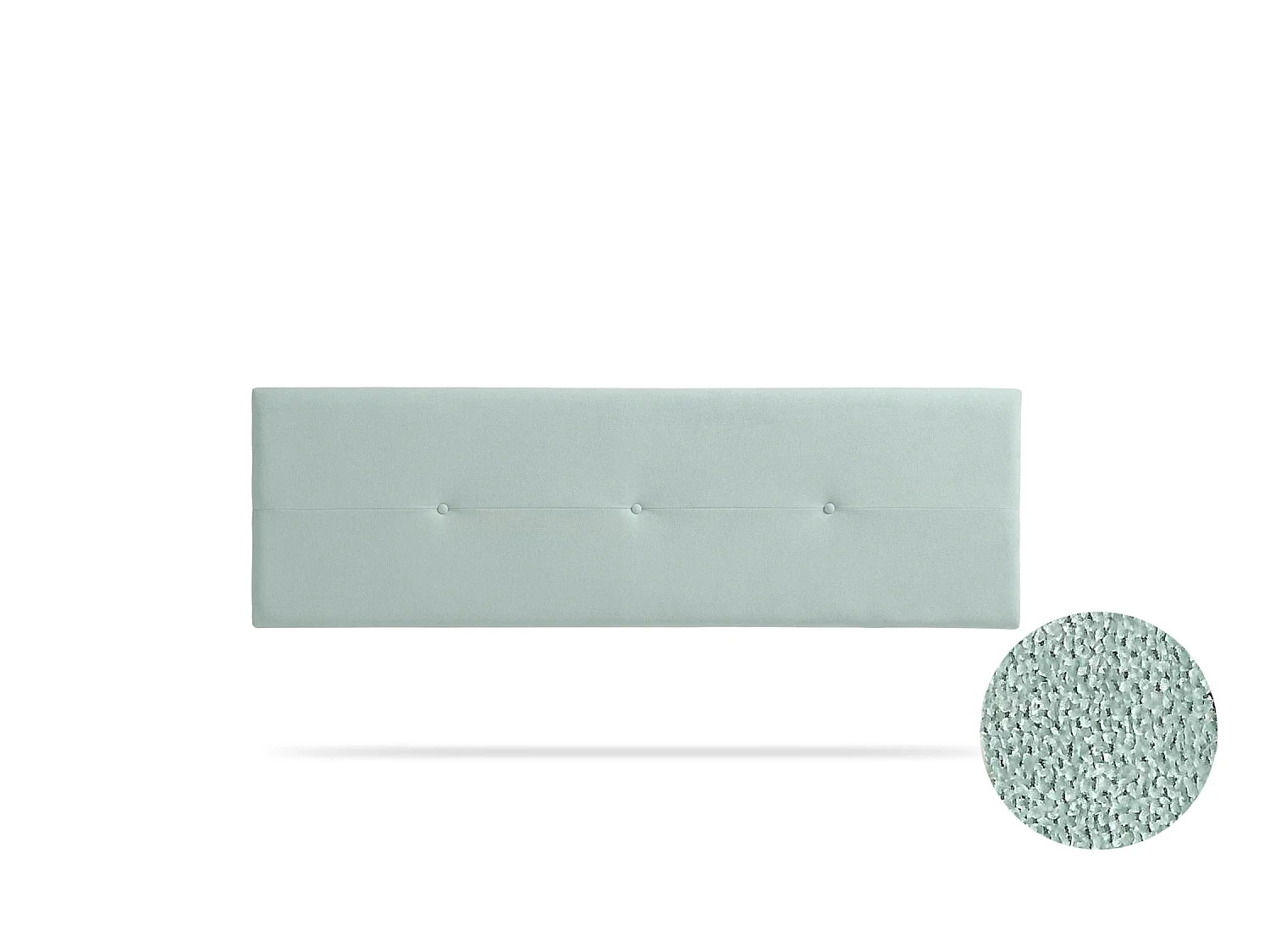 Tête de Lit Tapisée NAPOLI Aqualine 100x50x5 cm - Vert Aqua - Moonia