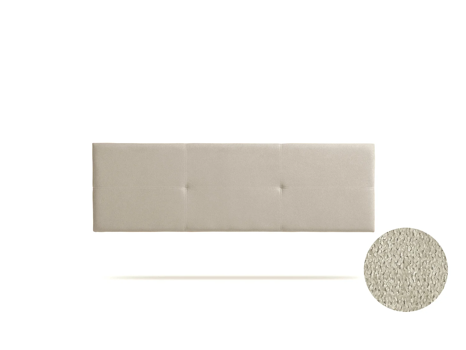 Cabeceira Estofada ALMA Aqualine 210x50x5 cm - Bege Torrado - Moonia