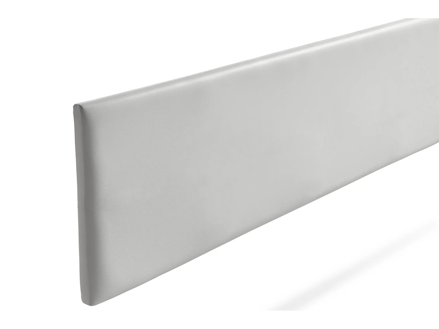 Tête de Lit Tapisée NOVA Simili cuir 160x50x5 cm - Gris Clair - Moonia