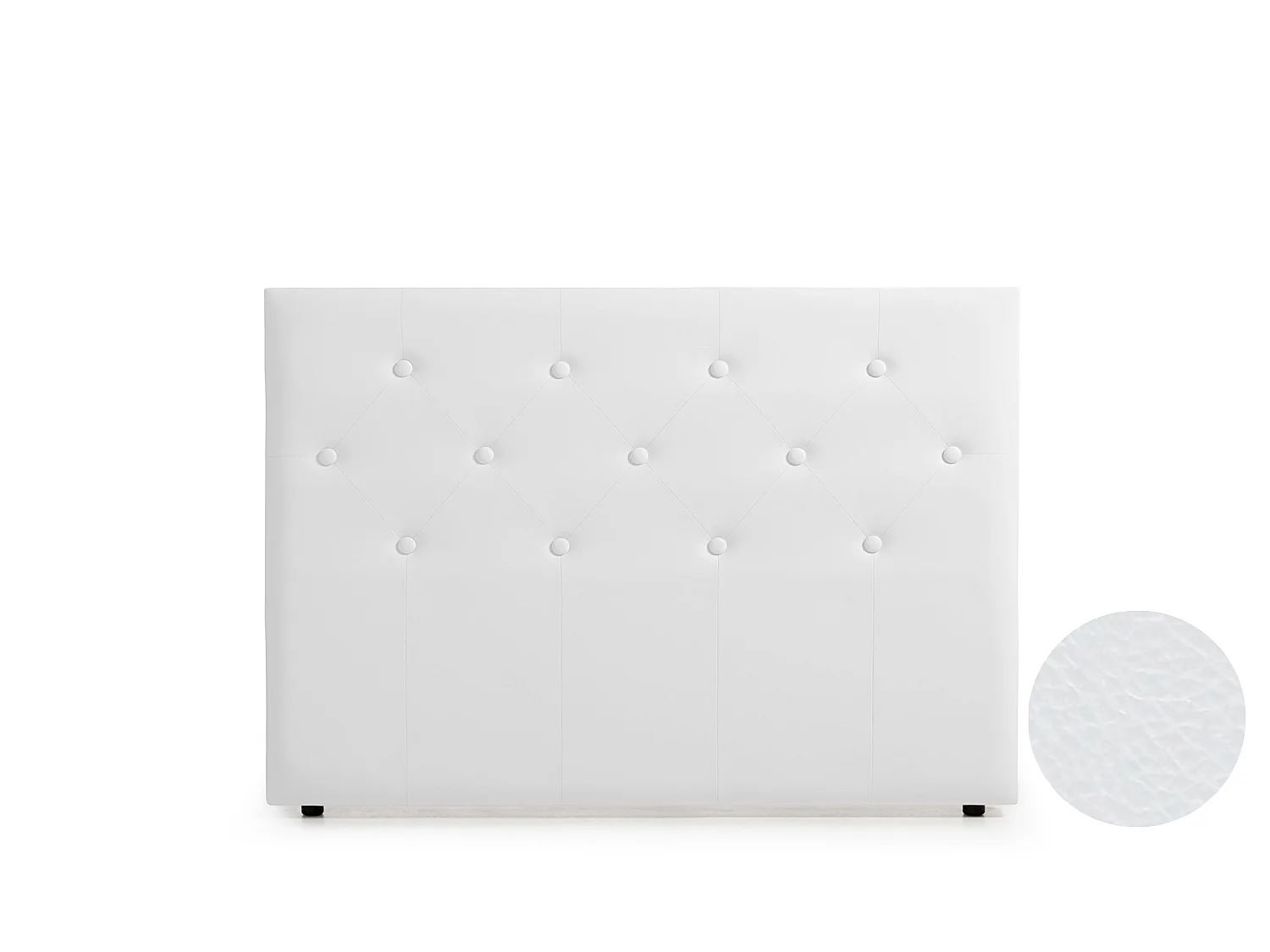 Cabeceira Estofada VICTORIA Pele Sintética 170x115x12 cm - BRANCO - Moonia