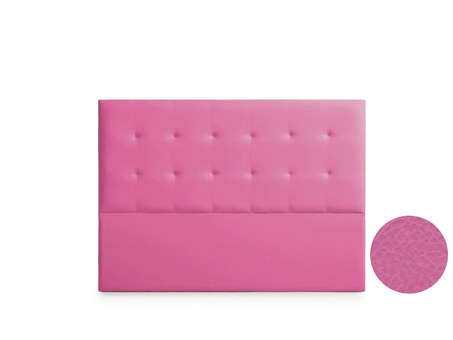 Cabeceira Estofada ASTORIA Pele Sintética 145x120x8 cm - ROSA - Moonia