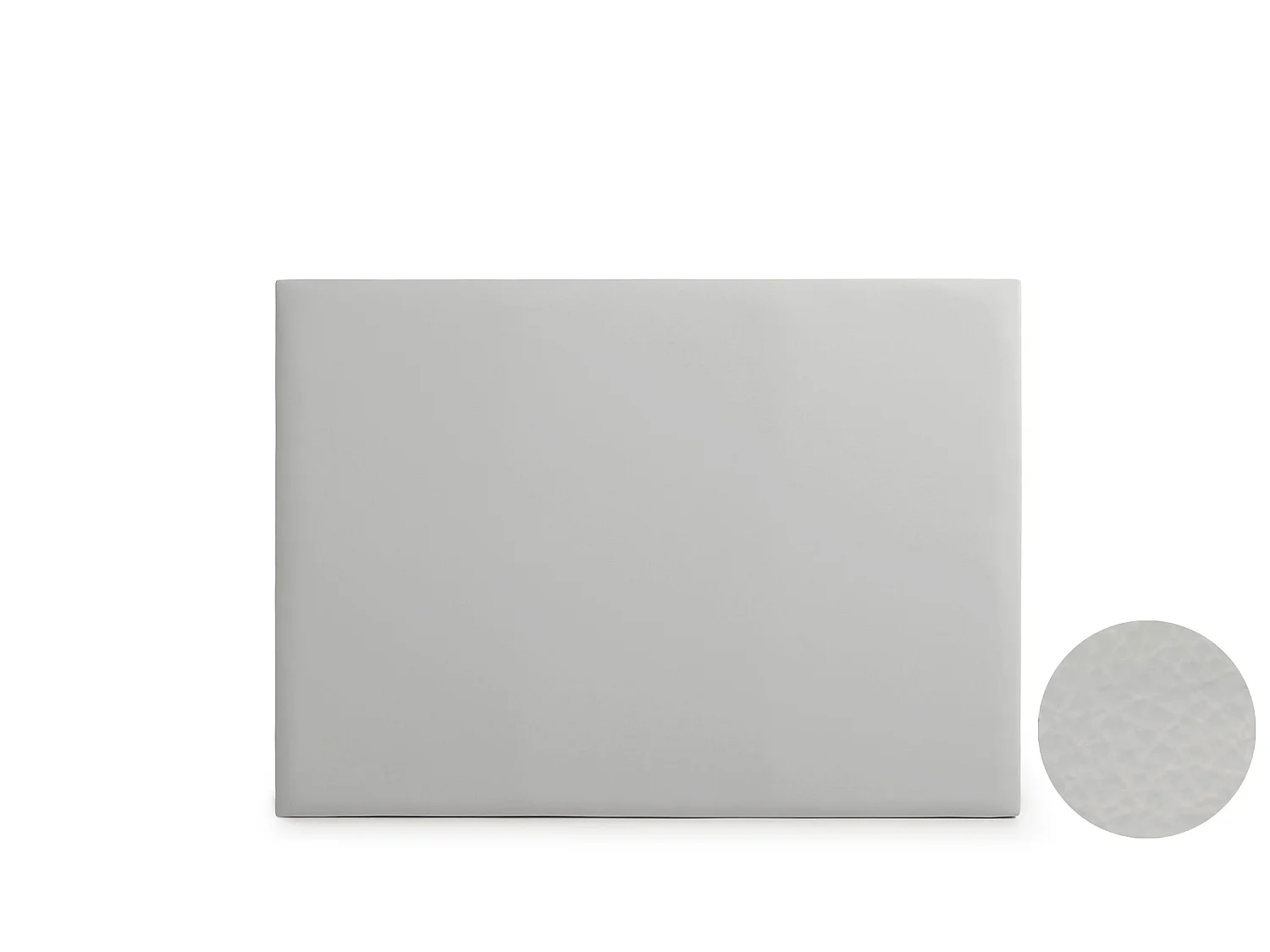 Cabeceira Estofada NEUS Pele Sintética 130x120x5 cm - CINZA CLARO - Moonia