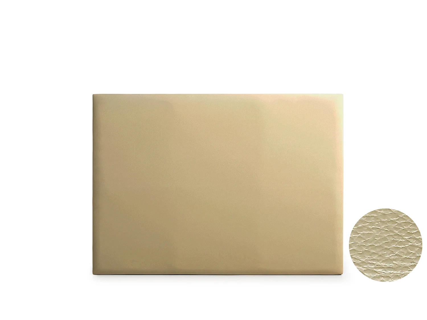 Cabeceira Estofada NEUS Pele Sintética 210x120x5 cm - Dourado - Moonia
