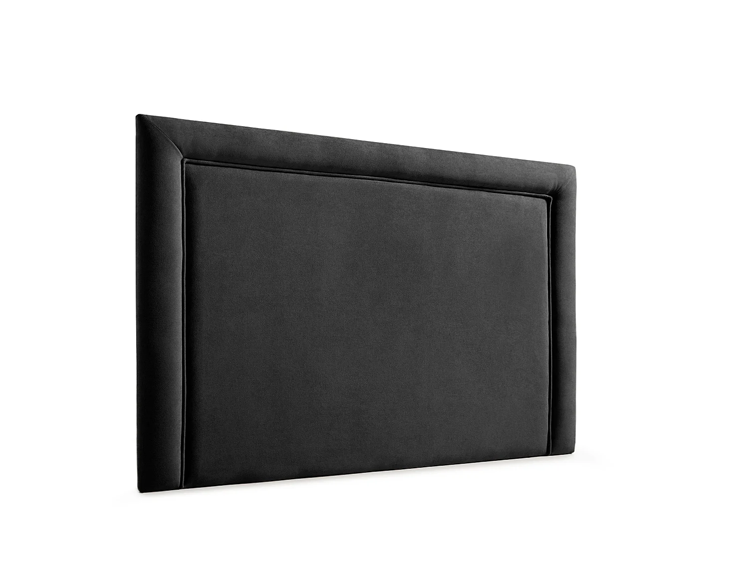 Cabeceira Estofada REGINA Aqualine 130x115x5 cm - PRETO - Moonia