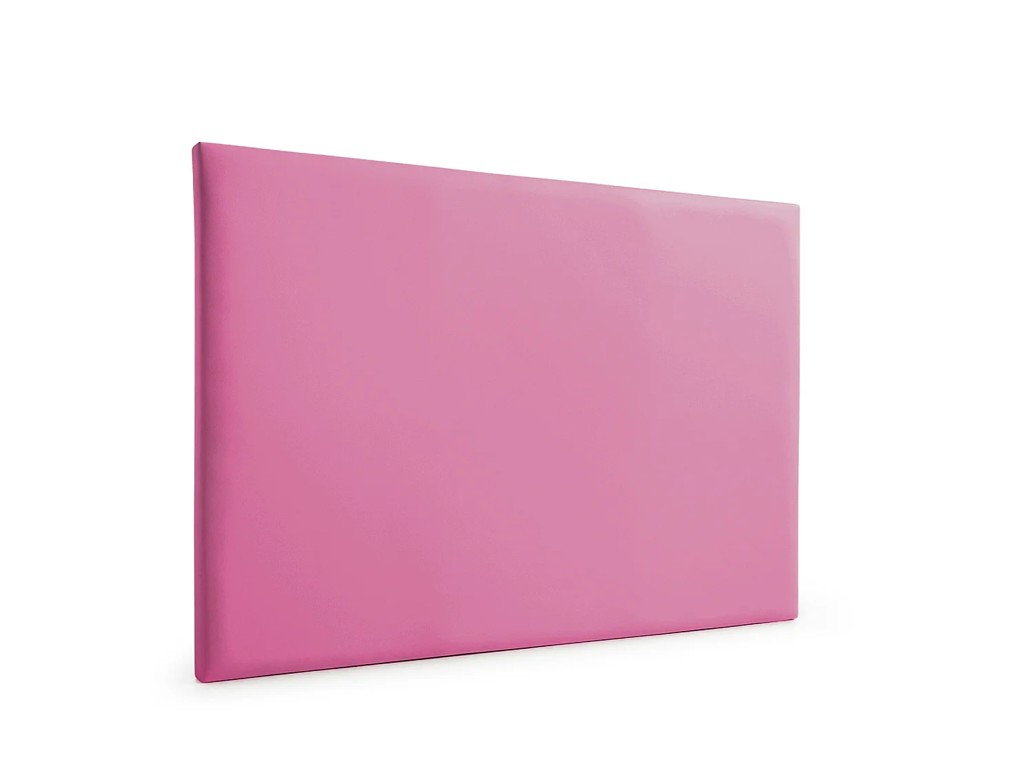 Cabeceira Estofada NEUS Pele Sintética 130x120x5 cm - ROSA - Moonia