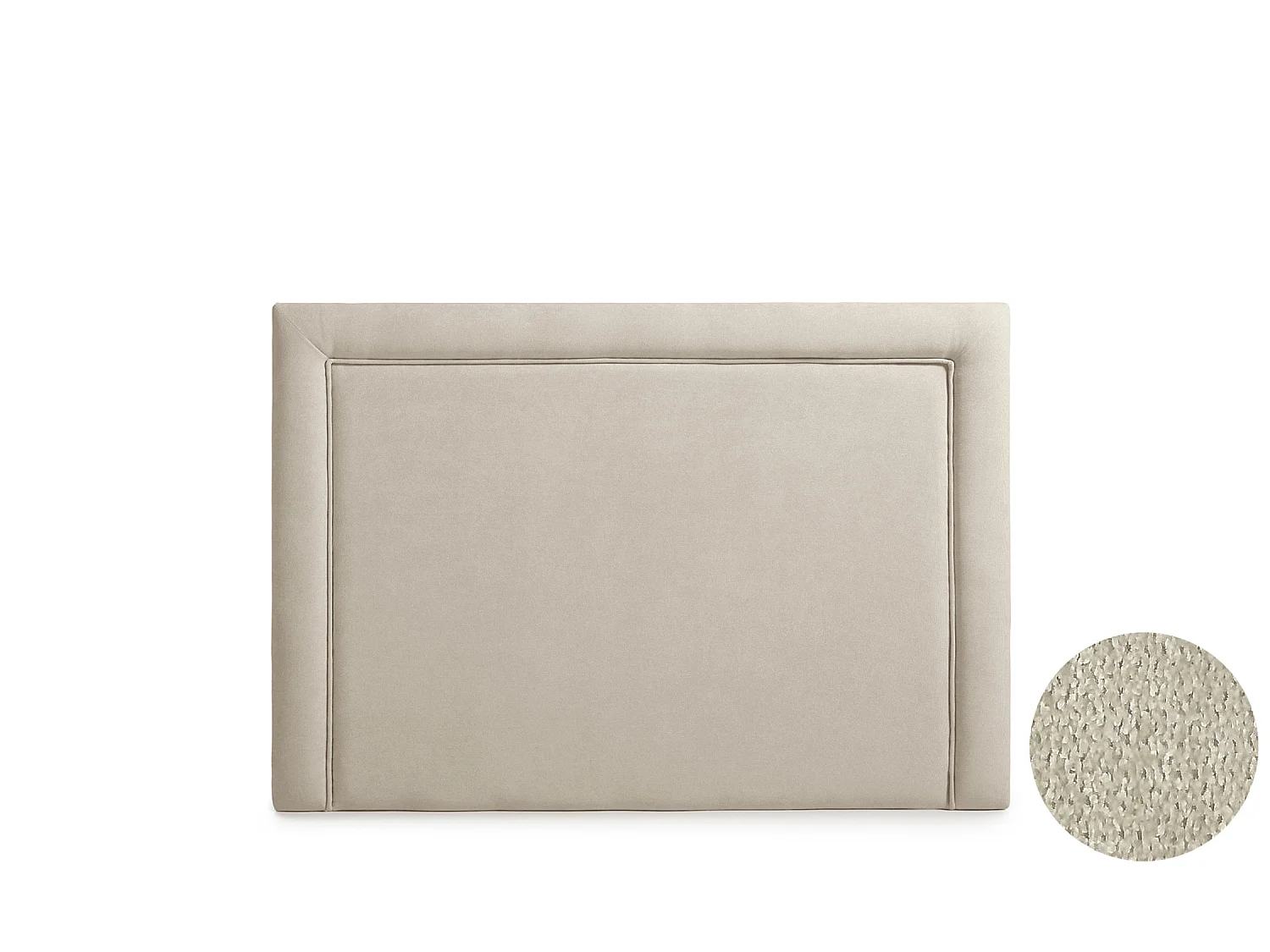 Cabeceira Estofada REGINA Aqualine 115x115x5 cm - Bege Torrado - Moonia