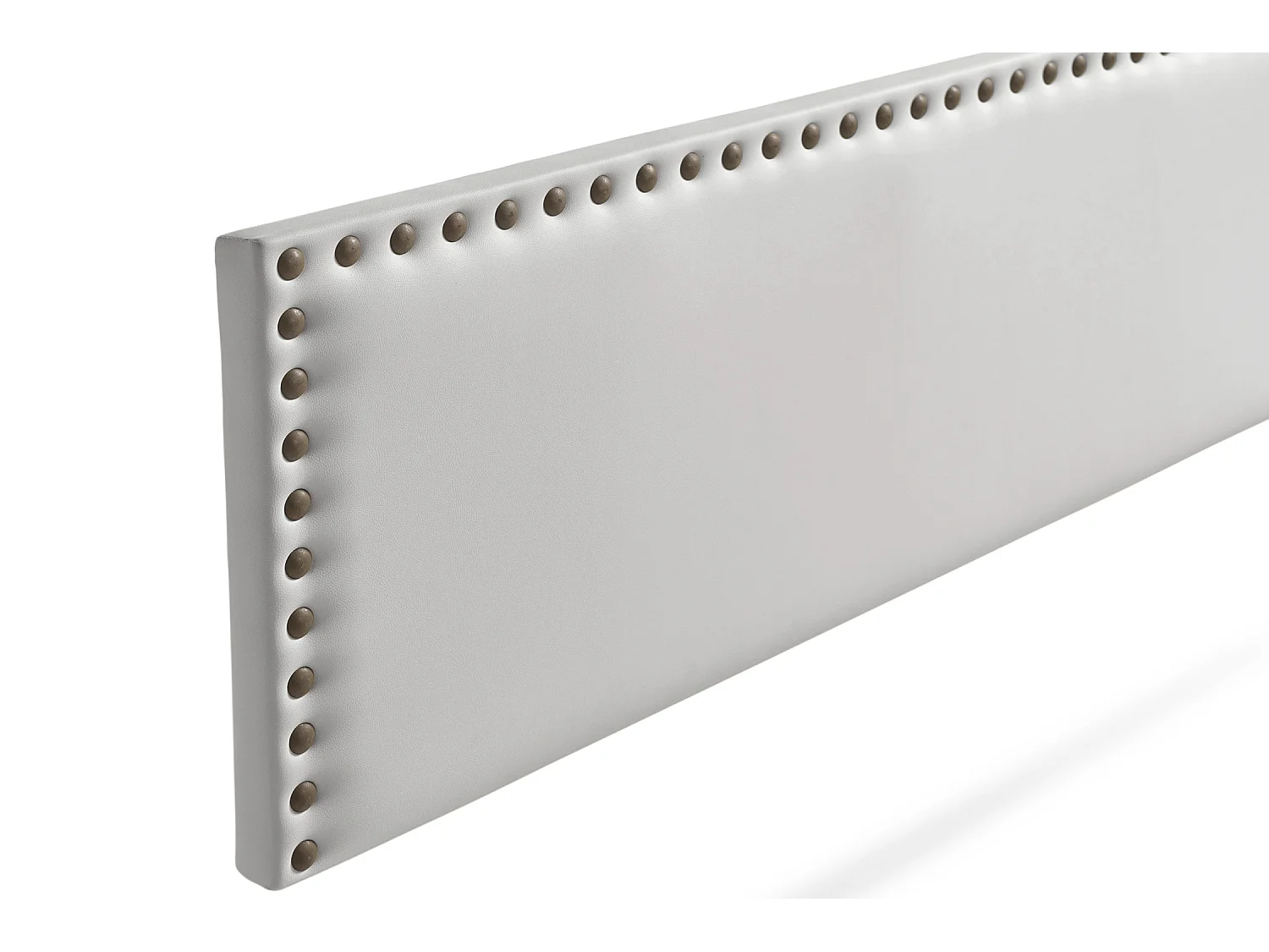 Hoofddeel Bekleed MODENA Kunstleer 130x55x8 cm - Lichtgrijs - Moonia
