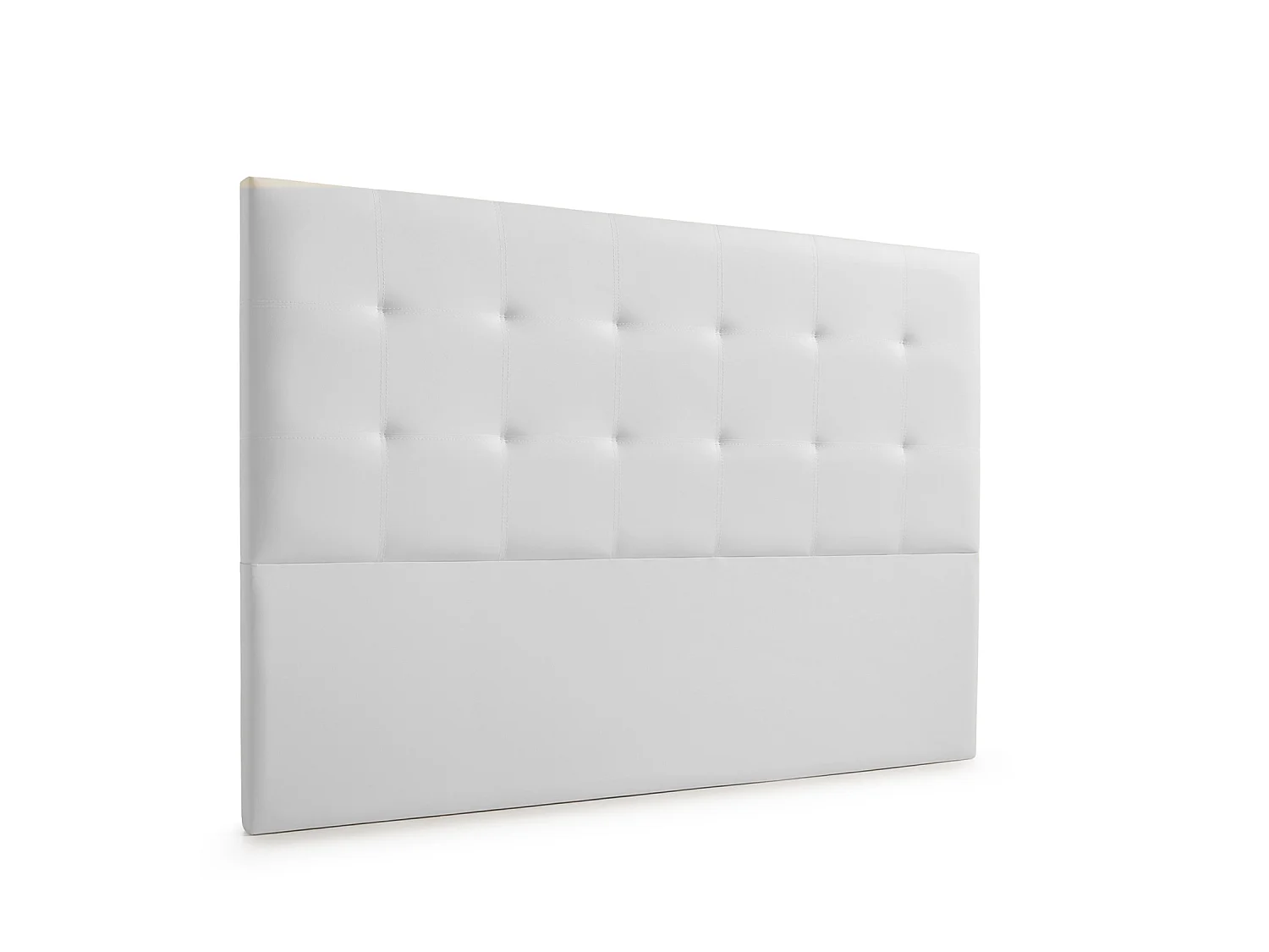 Cabeceira Estofada ASTORIA Pele Sintética 190x120x8 cm - BRANCO - Moonia