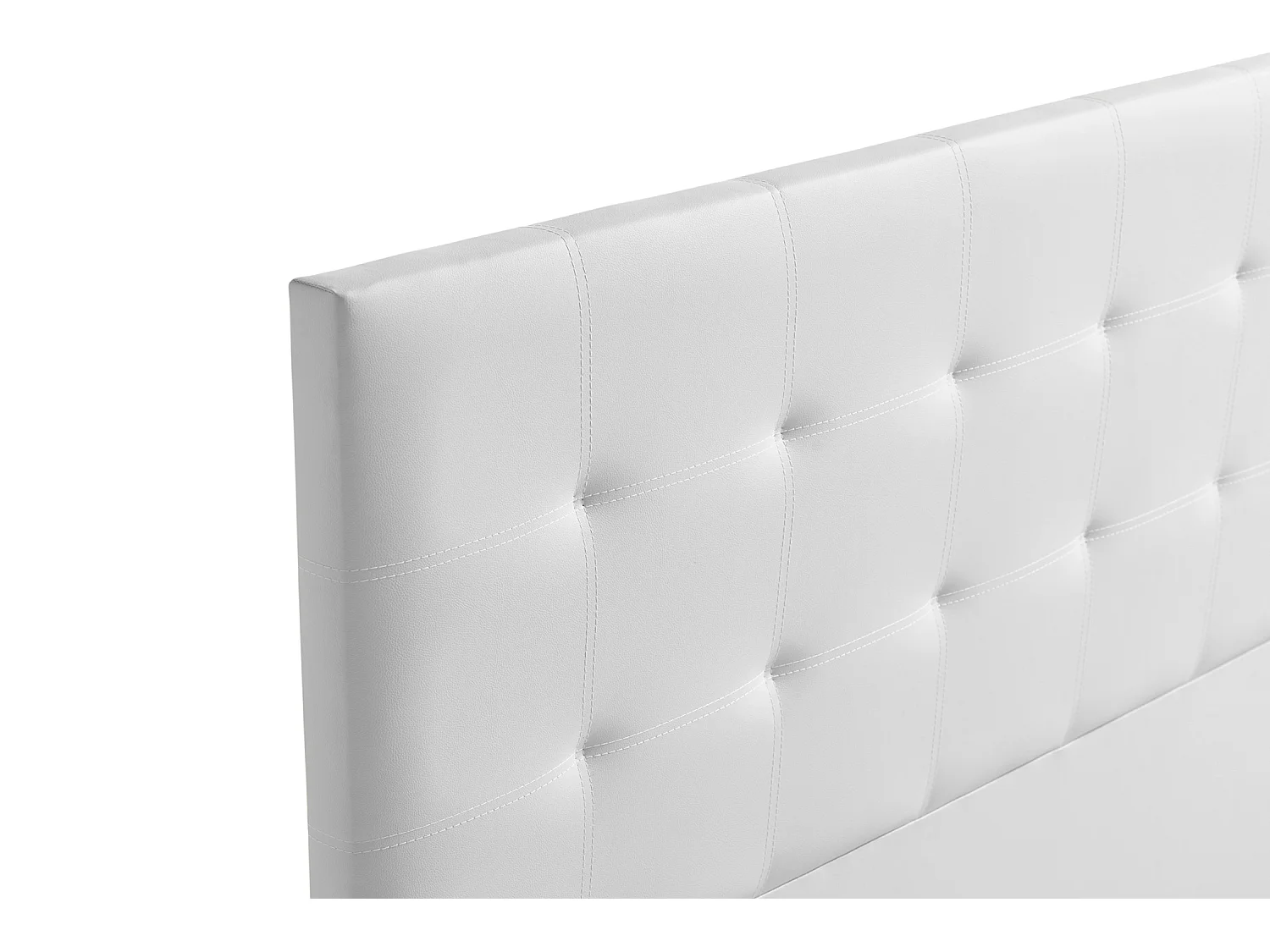 Cabeceira Estofada ASTORIA Pele Sintética 190x120x8 cm - BRANCO - Moonia
