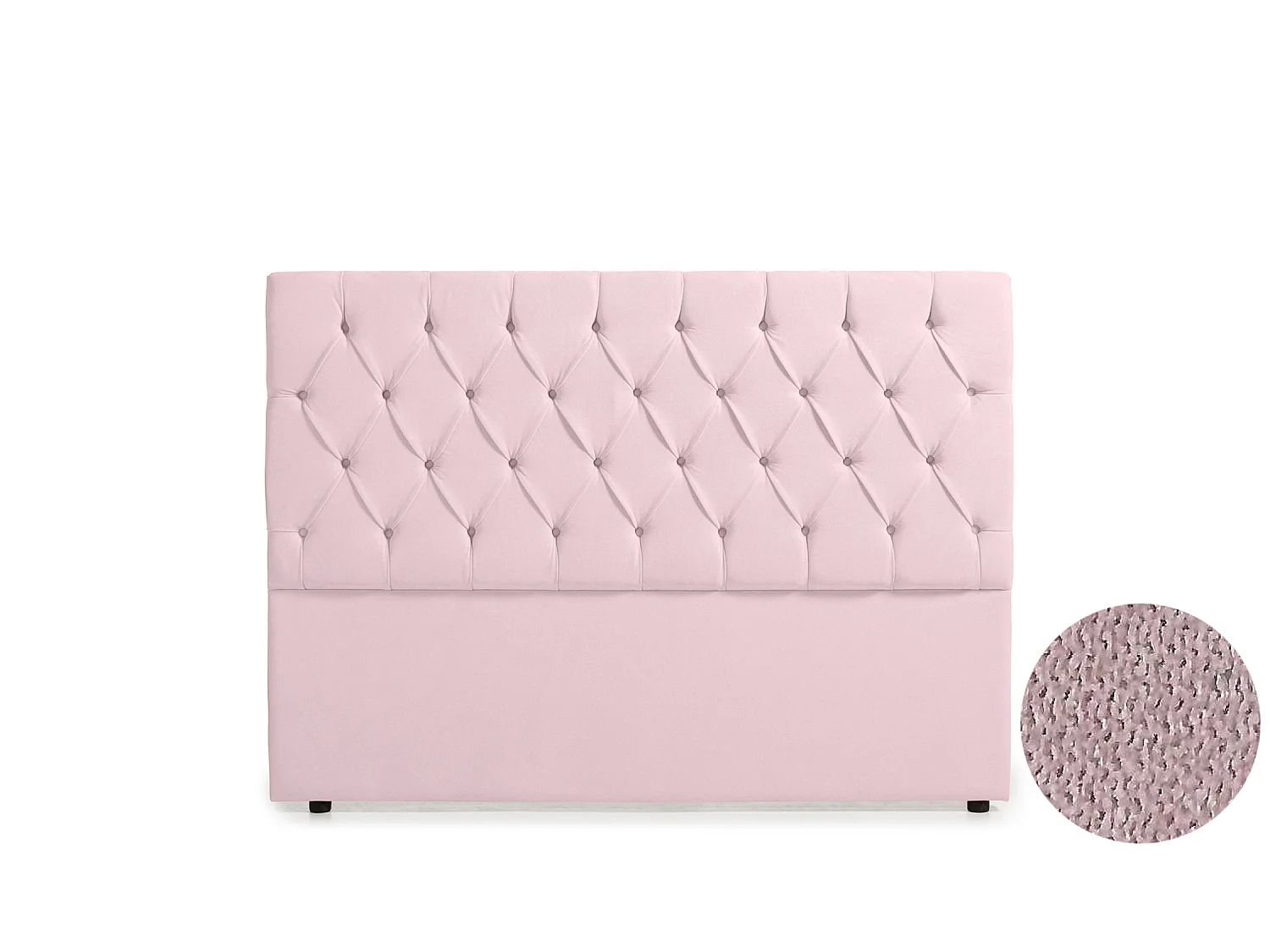 Cabeceira Estofada CAPRI Aqualine 100x120x12 cm - Rosa Claro - Moonia