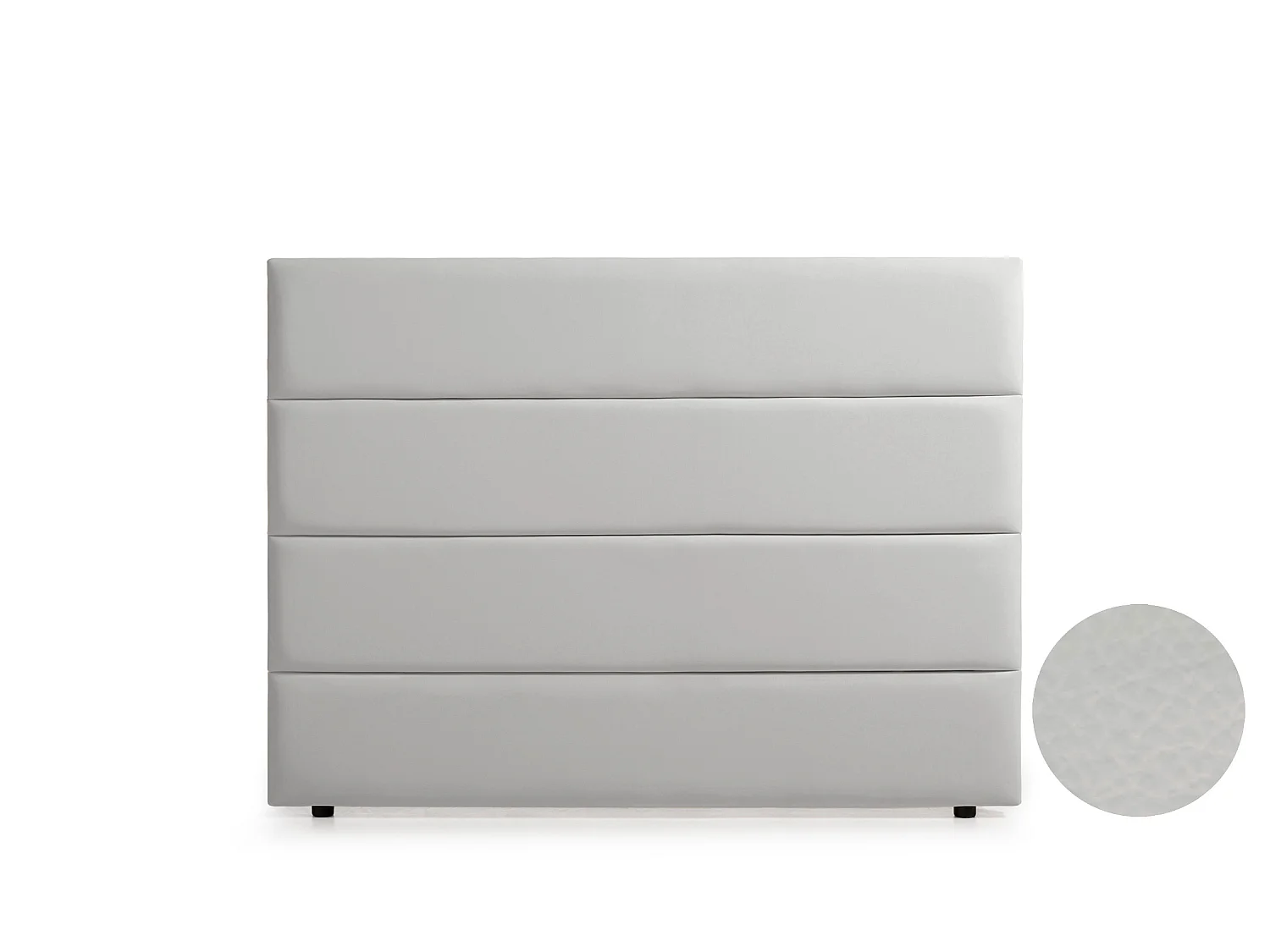 Cabeceira Estofada GENOVA Pele Sintética 115x120x8 cm - Castanho Claro - Moonia