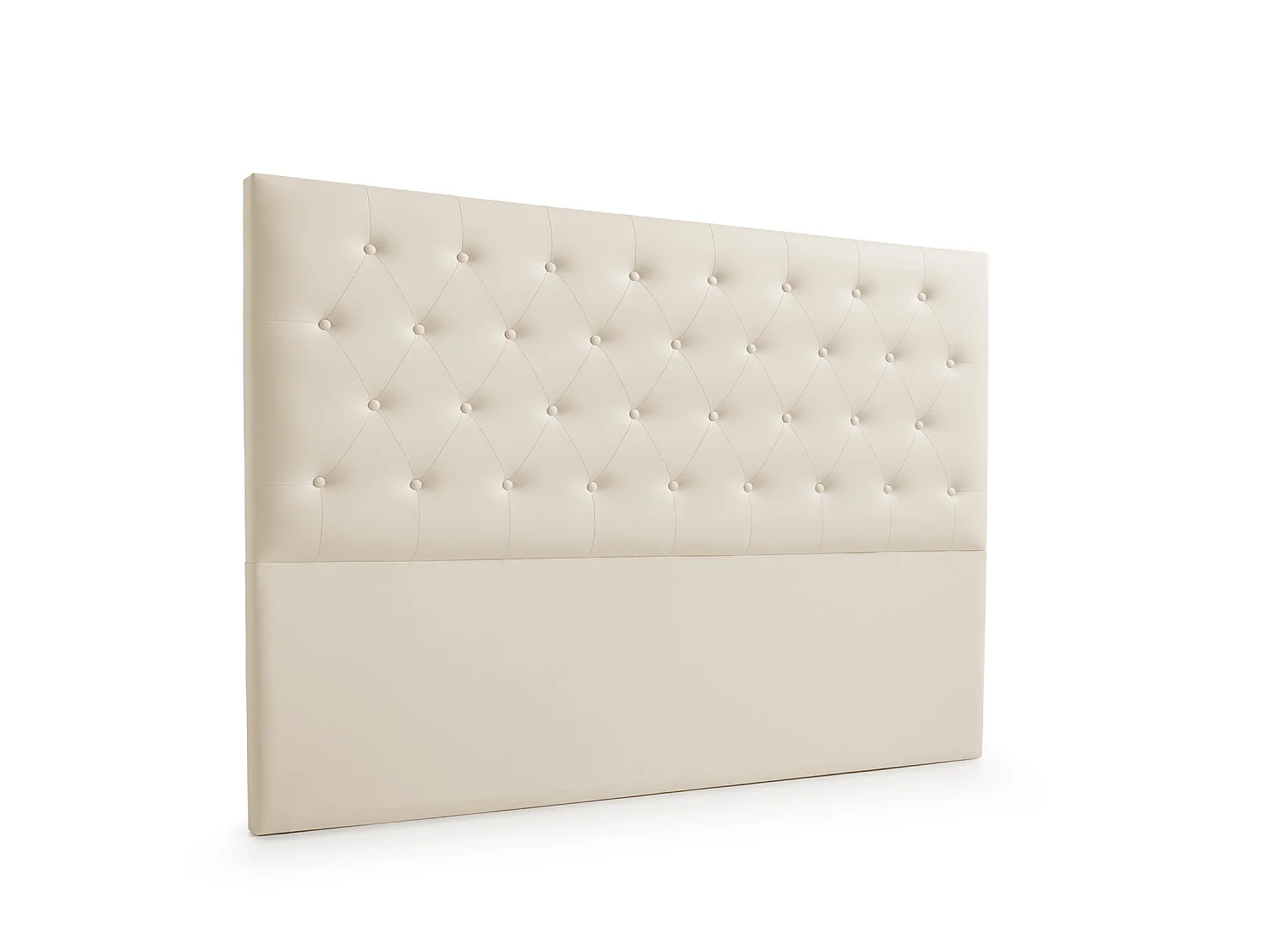 Cabeceira Estofada FERRARA Pele Sintética 90x120x8 cm - Branco escuro - Moonia