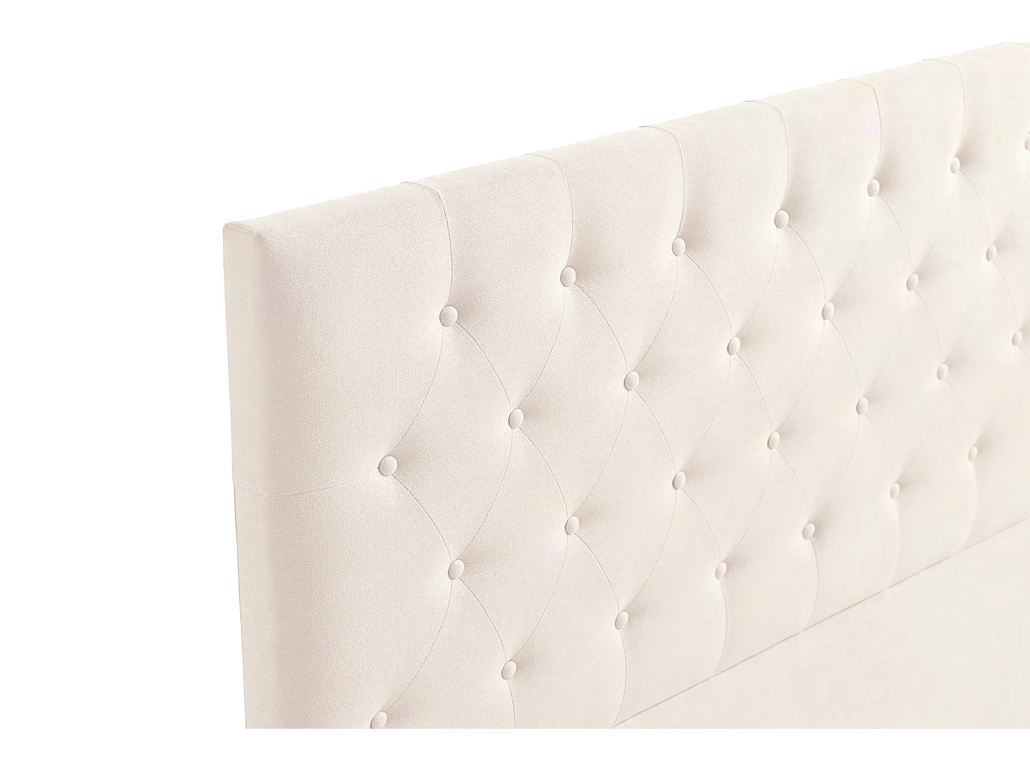 Cabeceira Estofada FERRARA Aqualine 145x120x8 cm - BEGE - Moonia