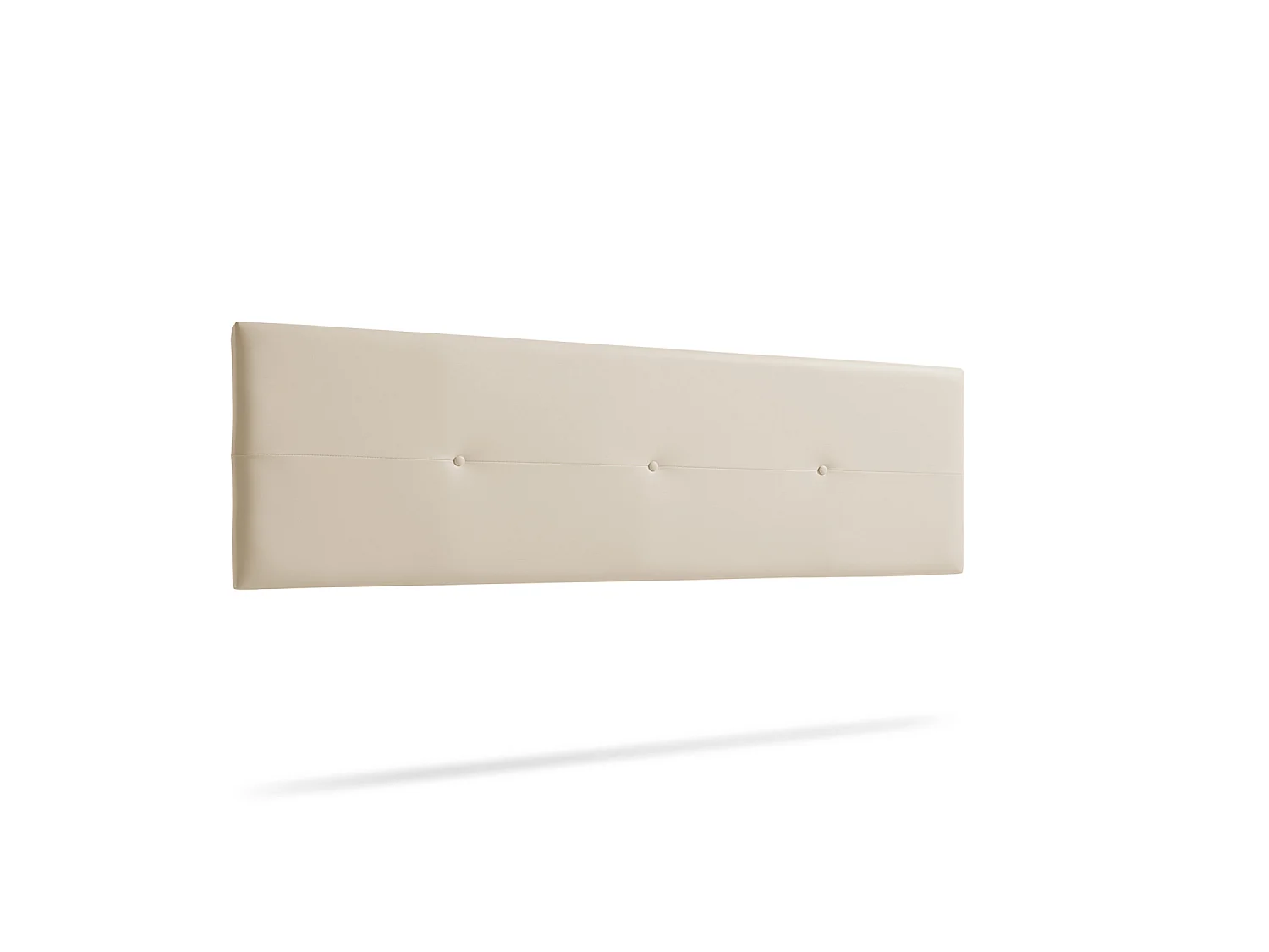 Hoofddeel Bekleed NAPOLI Kunstleer 130x50x5 cm - Gebroken wit - Moonia