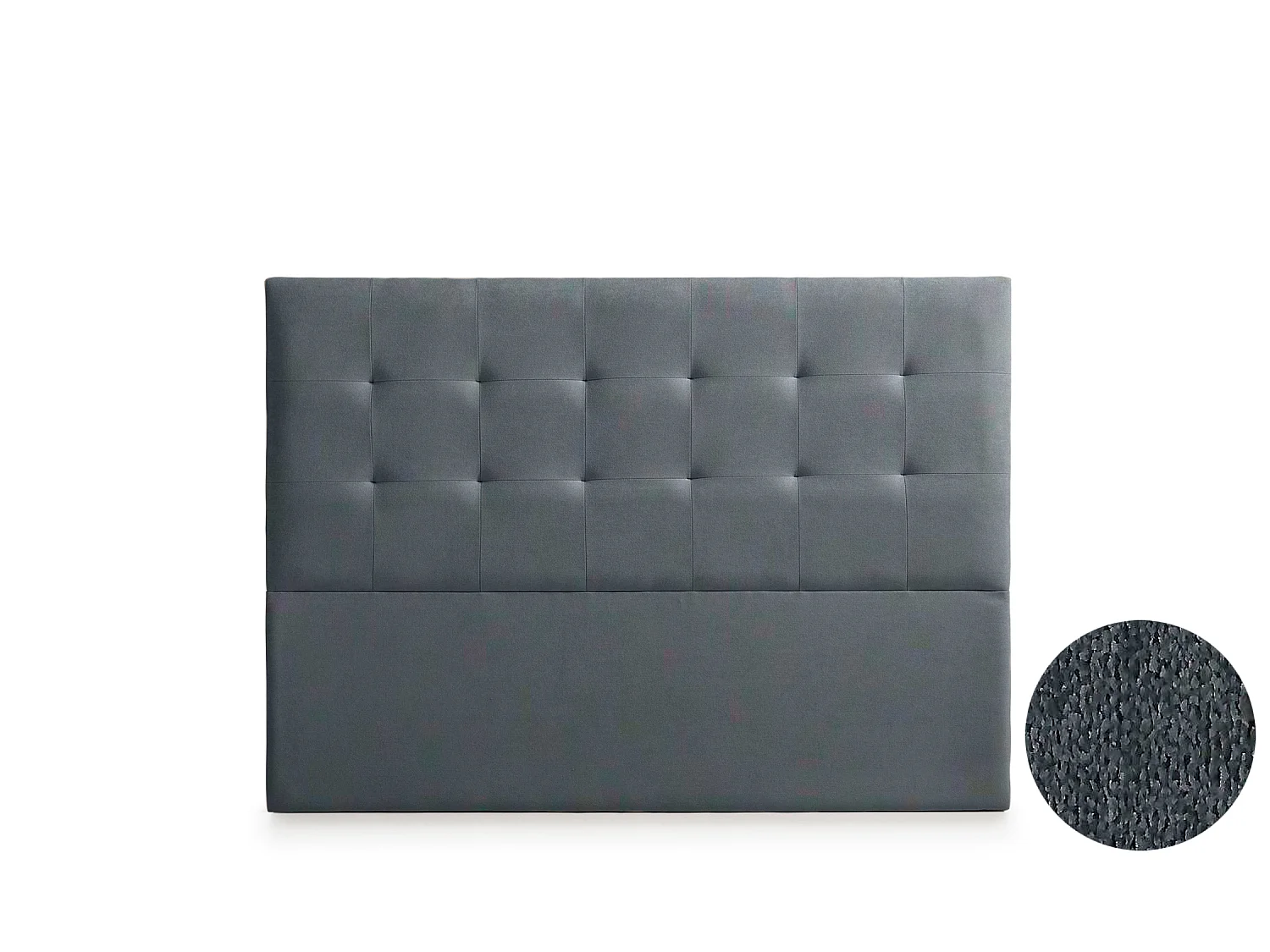 Cabeceira Estofada ATENEA Aqualine 115x120x8 cm - CINZA ESCURO - Moonia