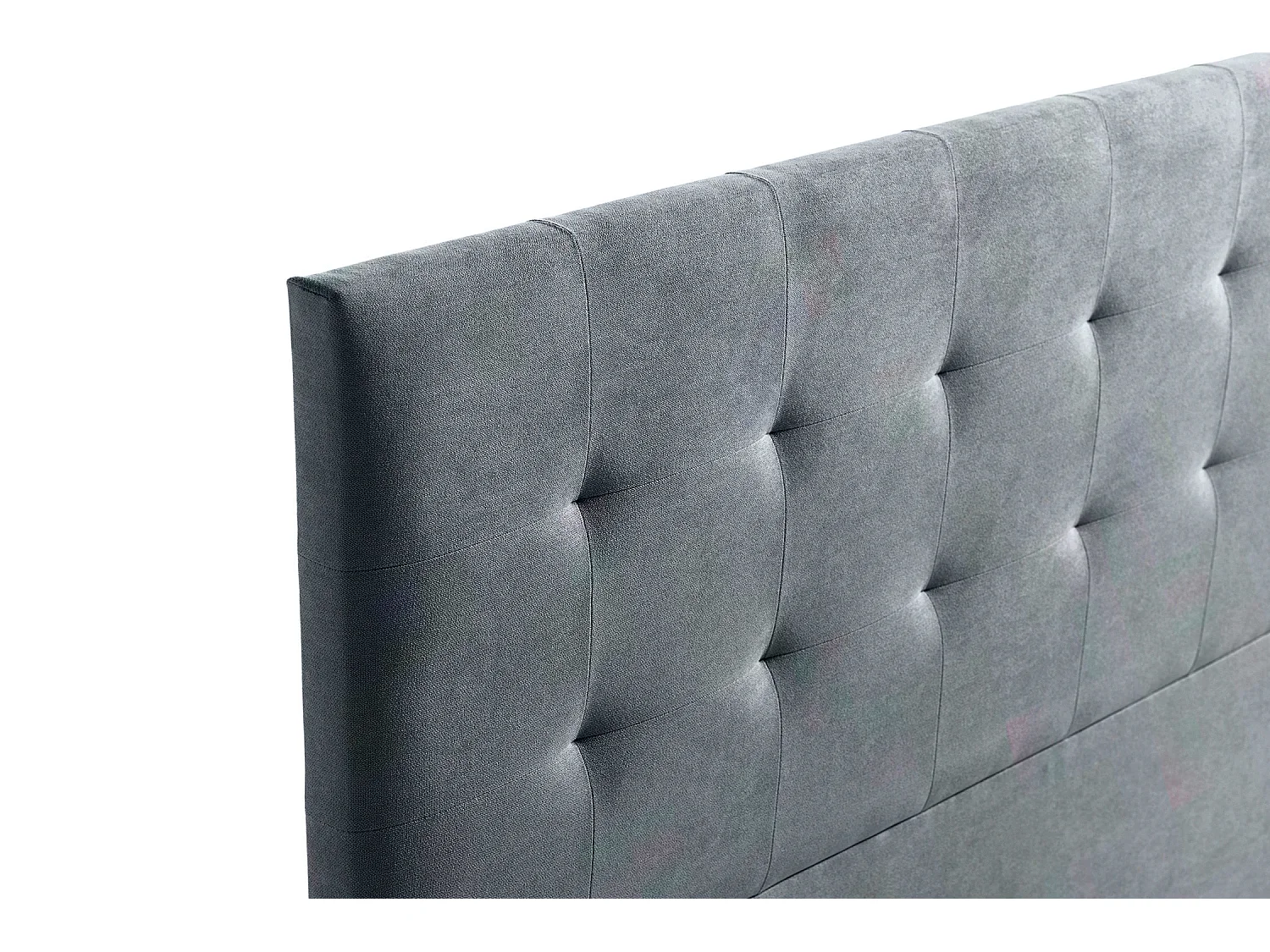 Cabeceira Estofada ATENEA Aqualine 115x120x8 cm - CINZA ESCURO - Moonia