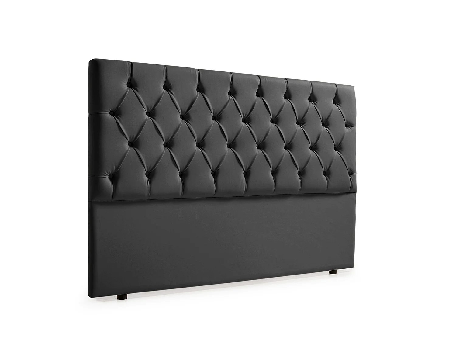 Cabeceira Estofada CAPRI Pele Sintética 170x120x12 cm - PRETO - Moonia