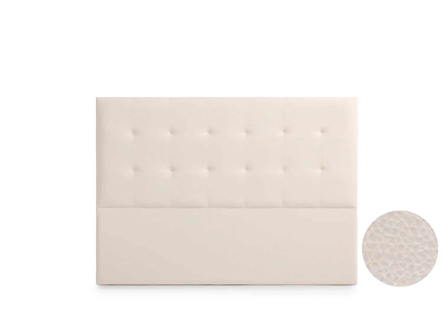 Cabeceira Estofada ASTORIA Pele Sintética 210x120x8 cm - BEGE - Moonia