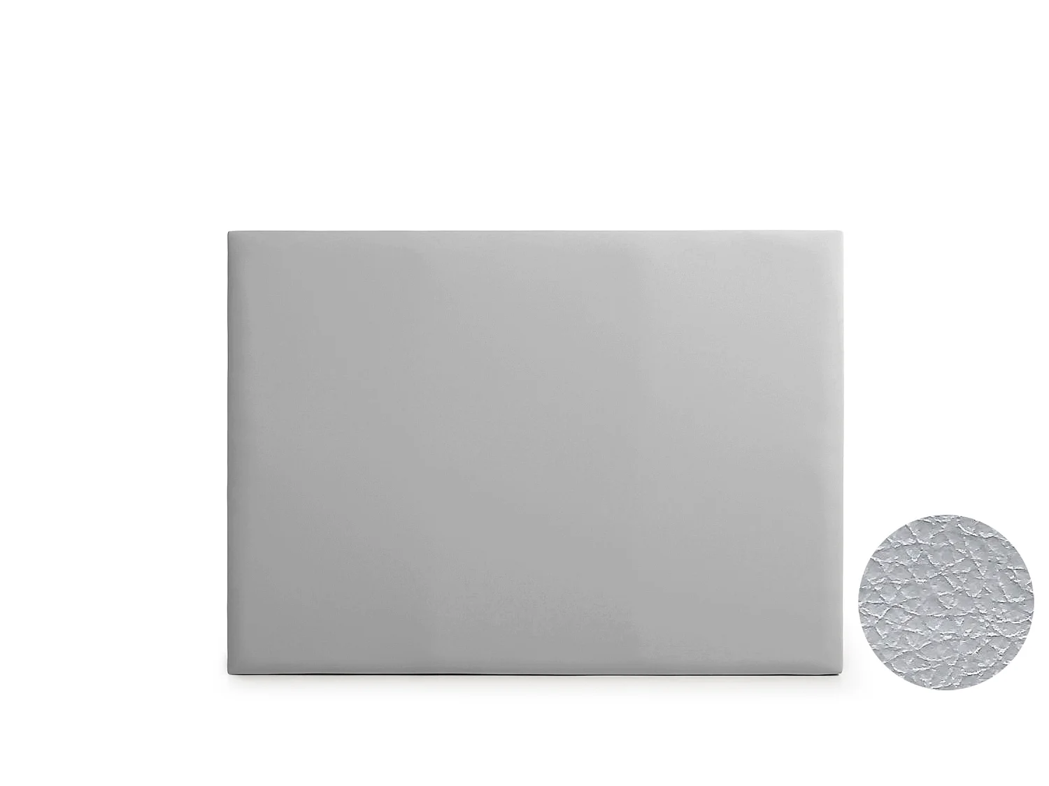 Cabeceira Estofada NEUS Pele Sintética 190x120x5 cm - Prata - Moonia