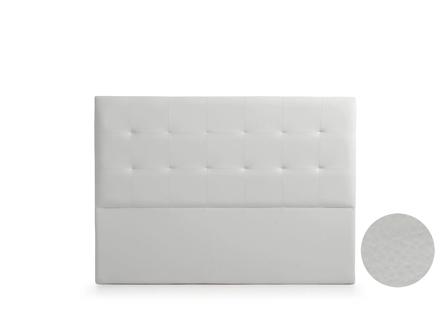 Cabeceira Estofada ATENEA Pele Sintética 130x120x8 cm - CINZA CLARO - Moonia