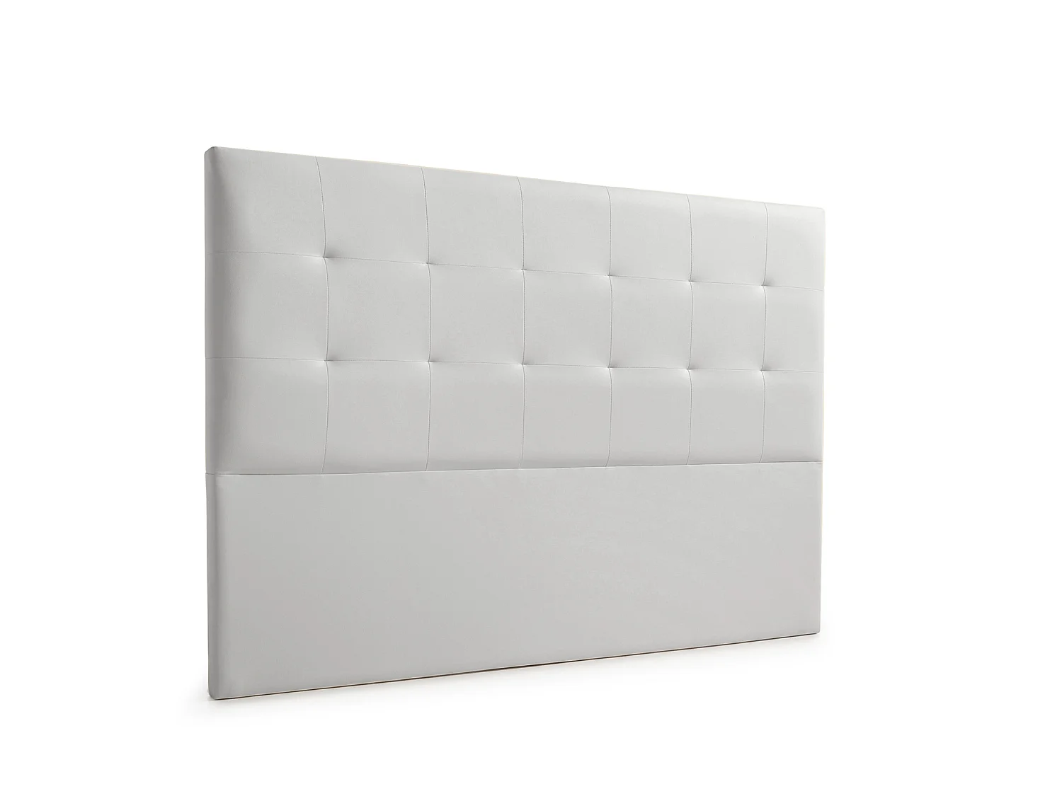 Cabeceira Estofada ATENEA Pele Sintética 130x120x8 cm - CINZA CLARO - Moonia