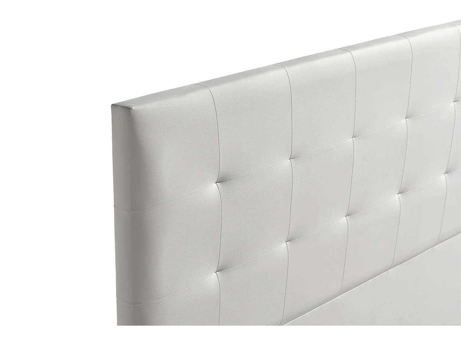 Cabeceira Estofada ATENEA Pele Sintética 130x120x8 cm - CINZA CLARO - Moonia