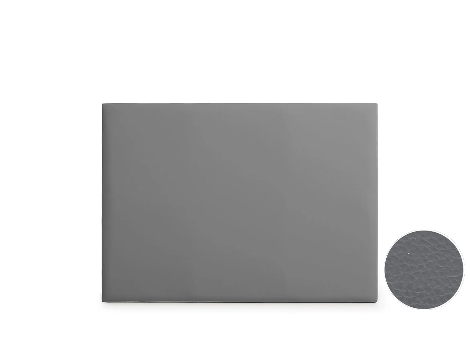 Cabeceira Estofada NEUS Pele Sintética 220x120x5 cm - CINZA ESCURO - Moonia