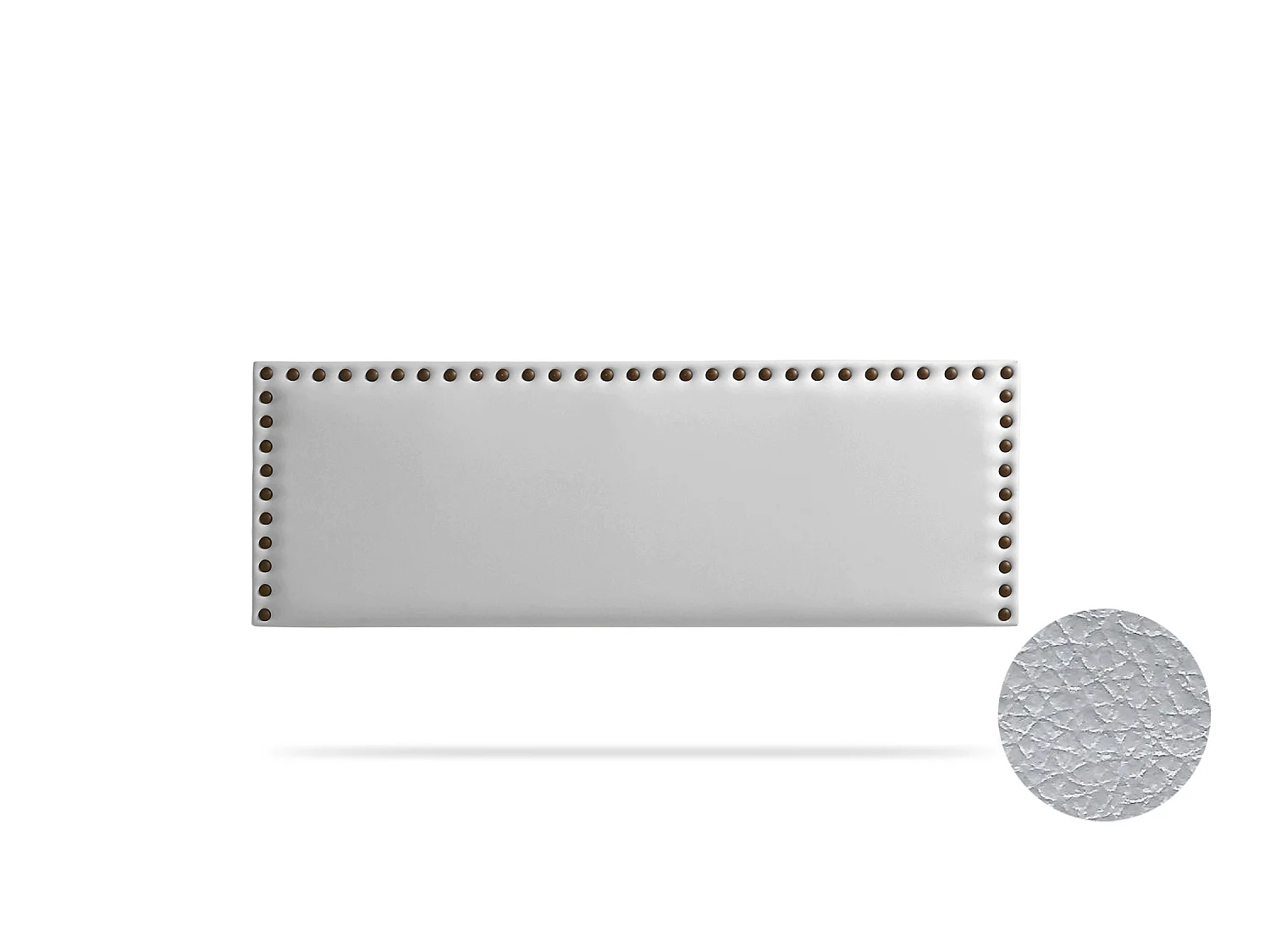 Hoofddeel Bekleed MODENA Kunstleer 90x55x8 cm - Zilver - Moonia