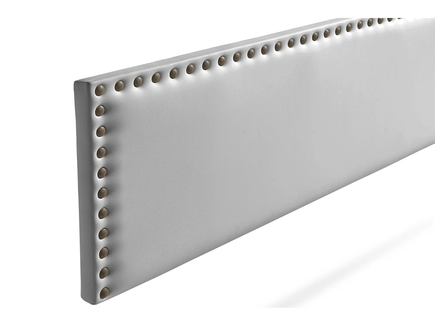 Hoofddeel Bekleed MODENA Kunstleer 90x55x8 cm - Zilver - Moonia