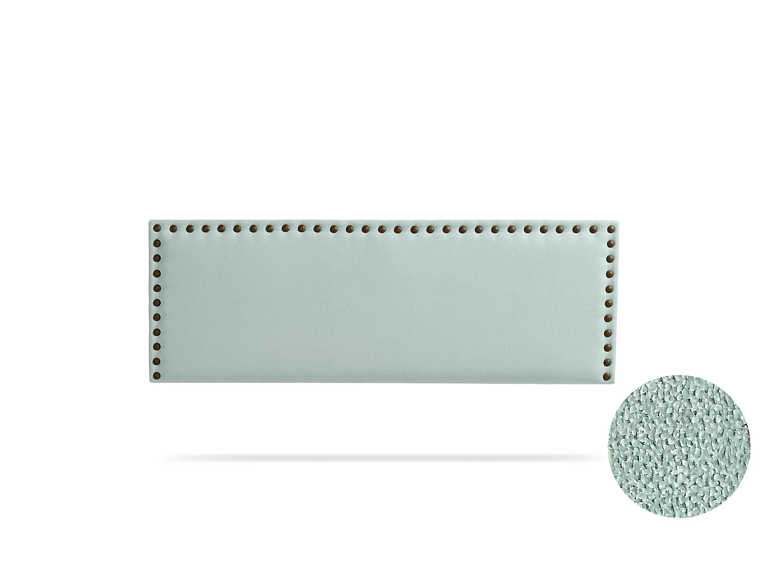 Tête de Lit Tapisée MODENA Aqualine 100x55x8 cm - Vert Aqua - Moonia