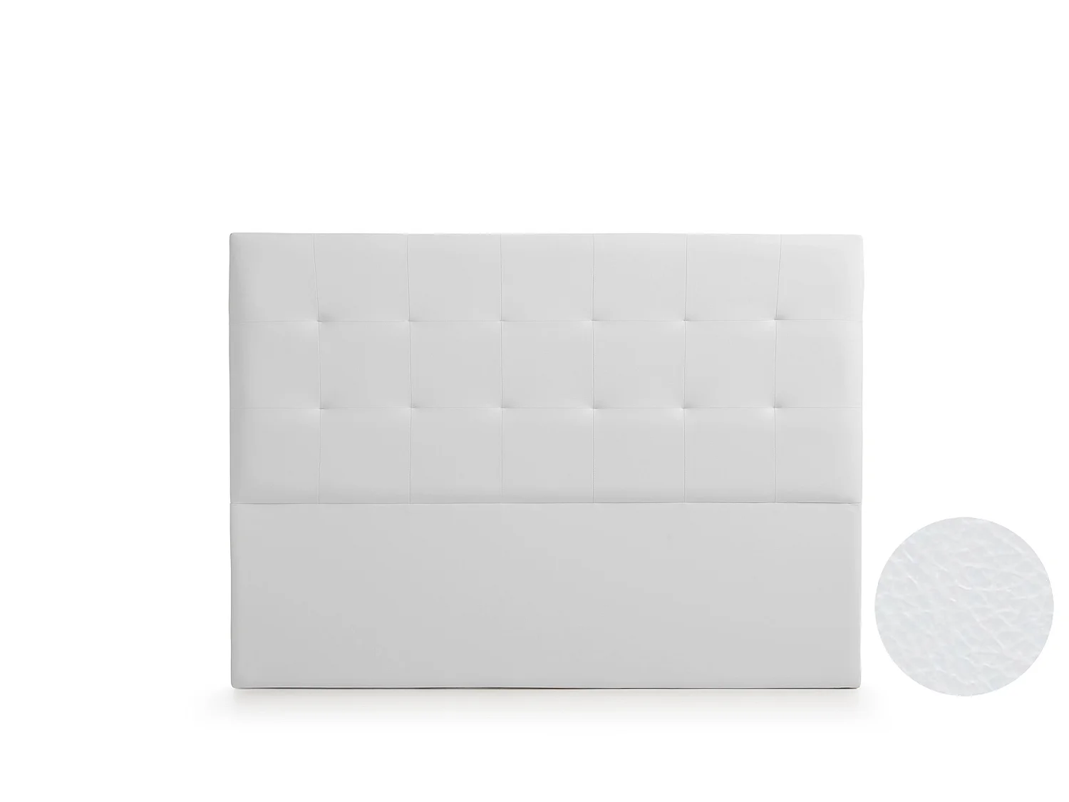 Cabeceira Estofada ATENEA Pele Sintética 100x120x8 cm - BRANCO - Moonia