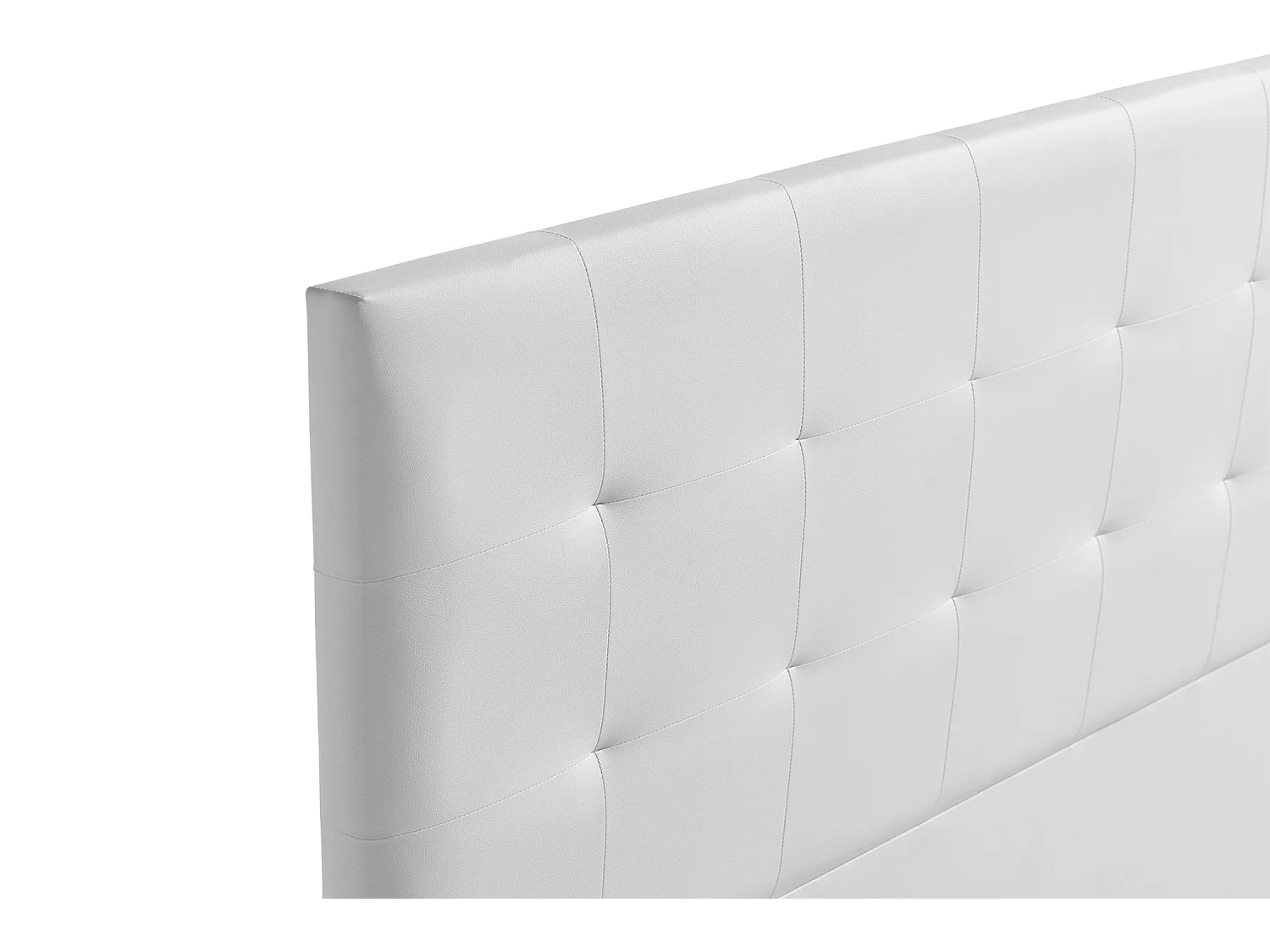 Cabeceira Estofada ATENEA Pele Sintética 100x120x8 cm - BRANCO - Moonia