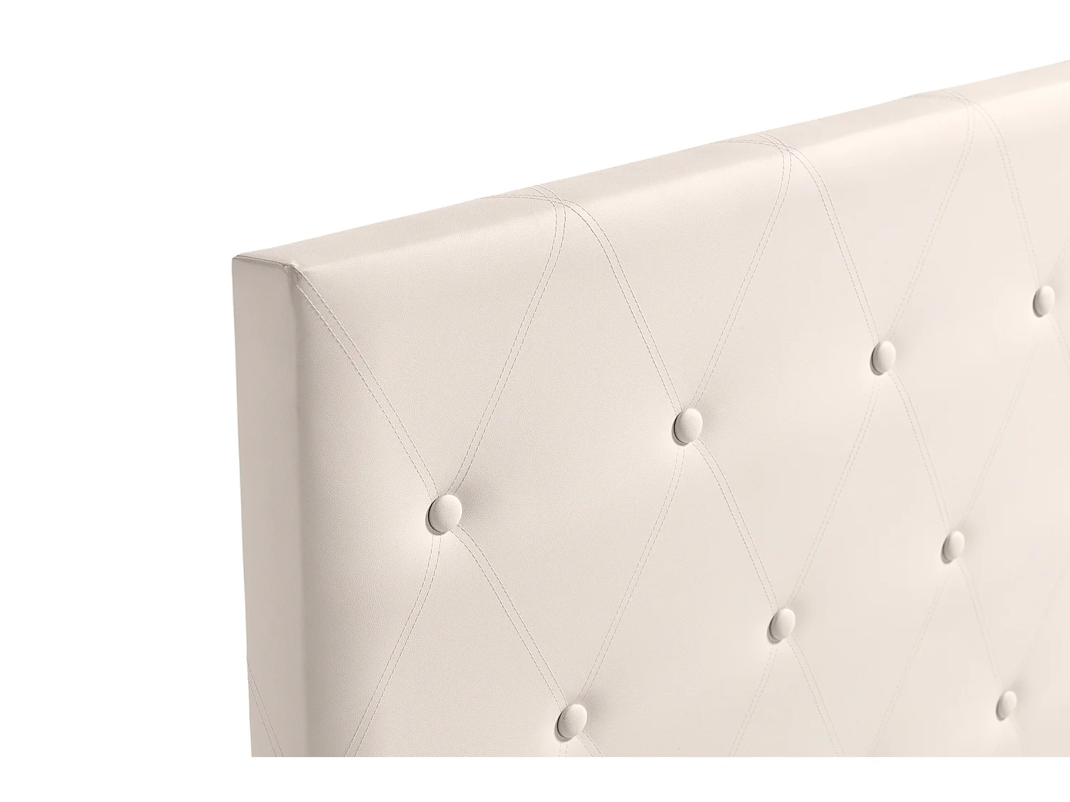 Cabeceira Estofada VENICE Pele Sintética 115x115x12 cm - BEGE - Moonia
