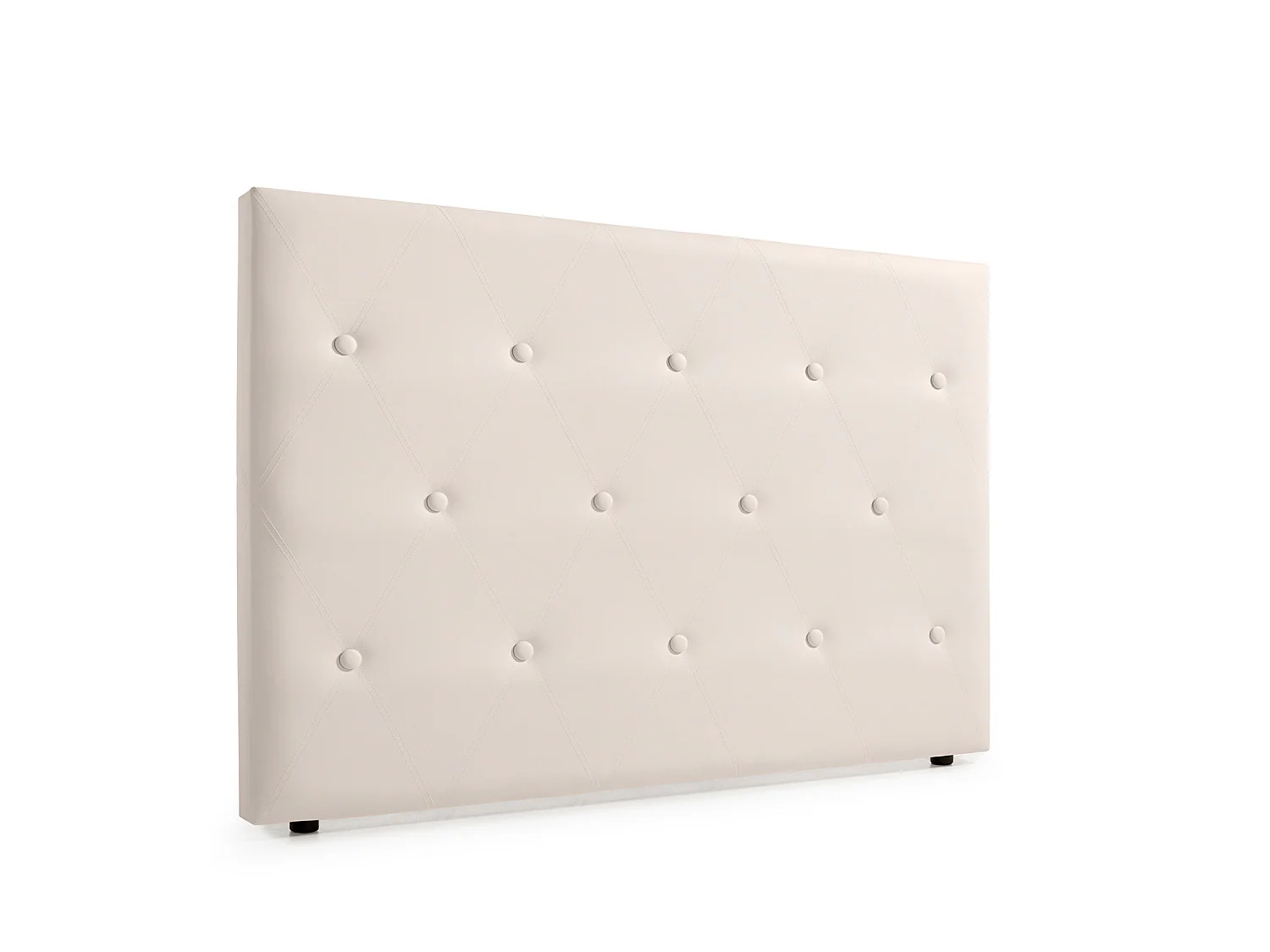 Cabeceira Estofada VENICE Pele Sintética 210x115x12 cm - BEGE - Moonia