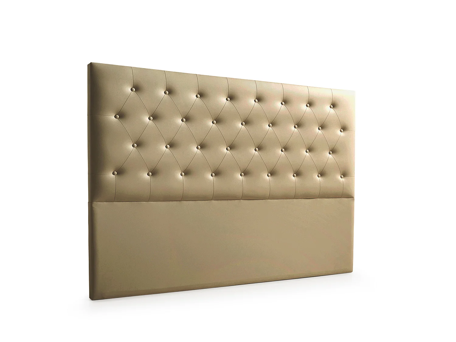 Cabeceira Estofada FERRARA Pele Sintética 100x120x8 cm - Dourado - Moonia