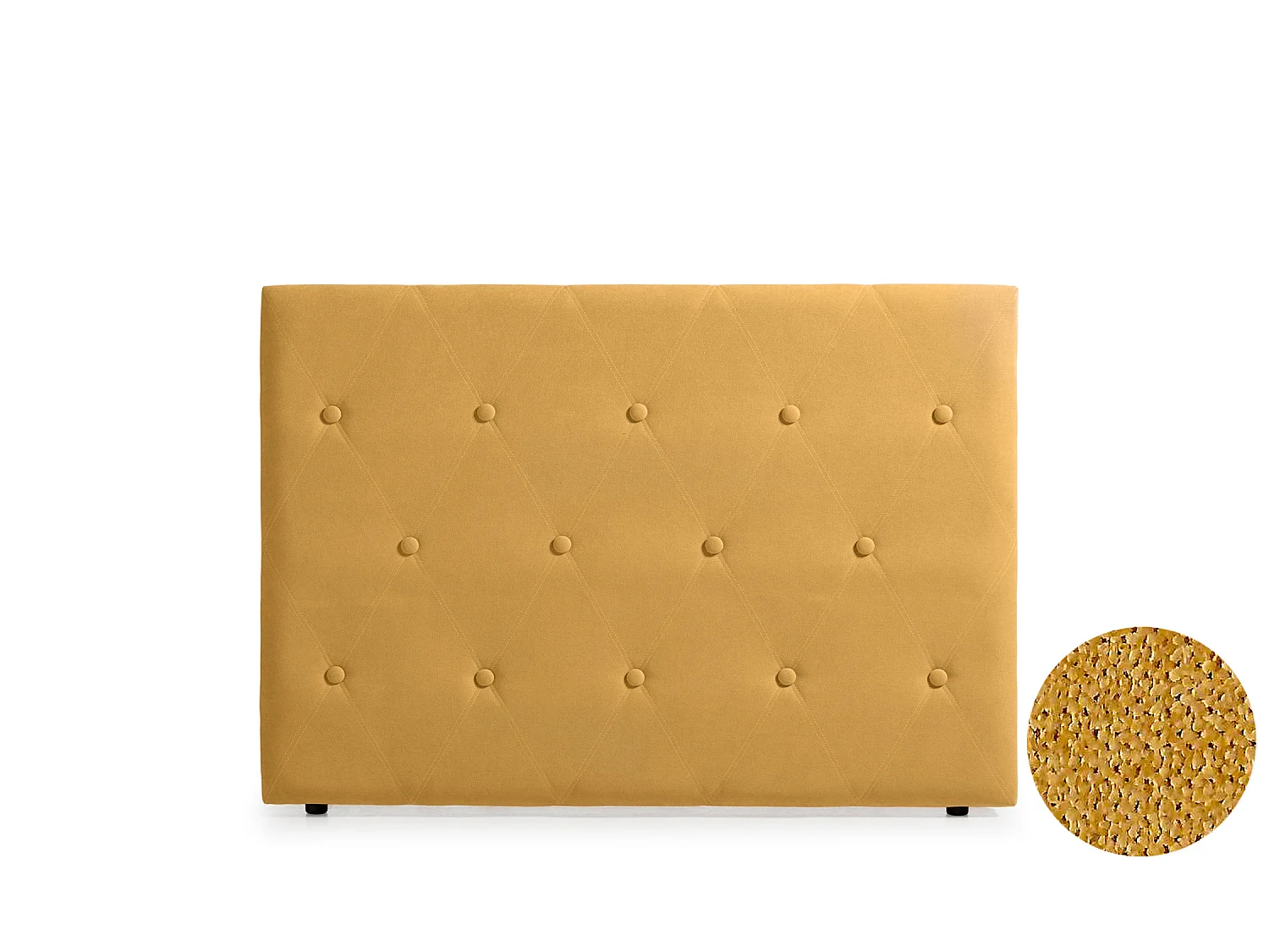 Cabeceira Estofada VENICE Aqualine 210x115x12 cm - MOSTARDA - Moonia