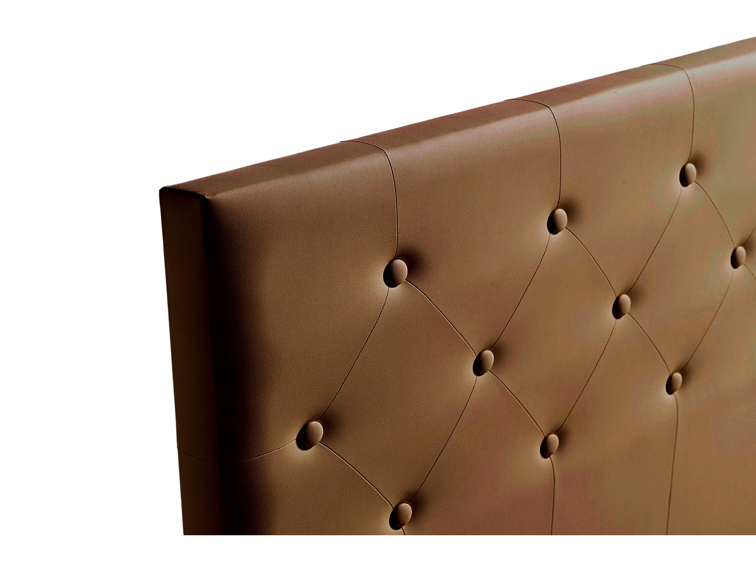 Cabeceira Estofada VICTORIA Pele Sintética 100x115x12 cm - CINZA ESCURO - Moonia
