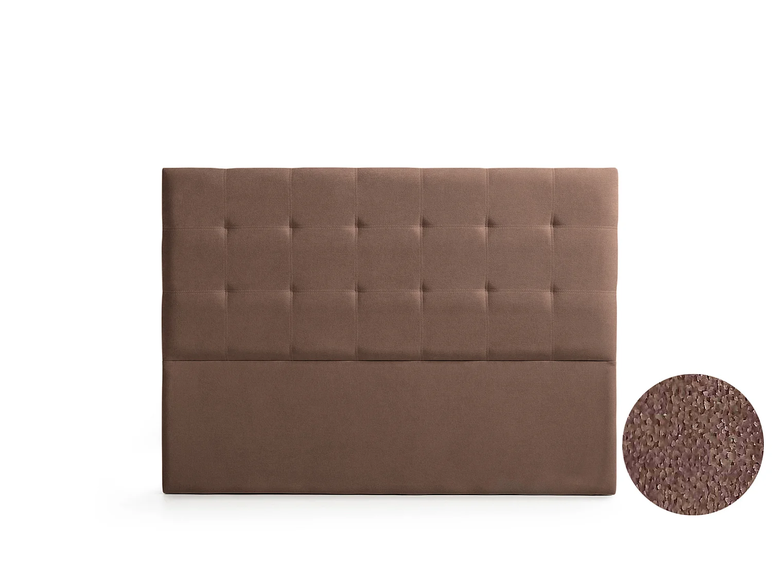 Cabeceira Estofada ASTORIA Aqualine 130x120x8 cm - CHOCOLATE - Moonia
