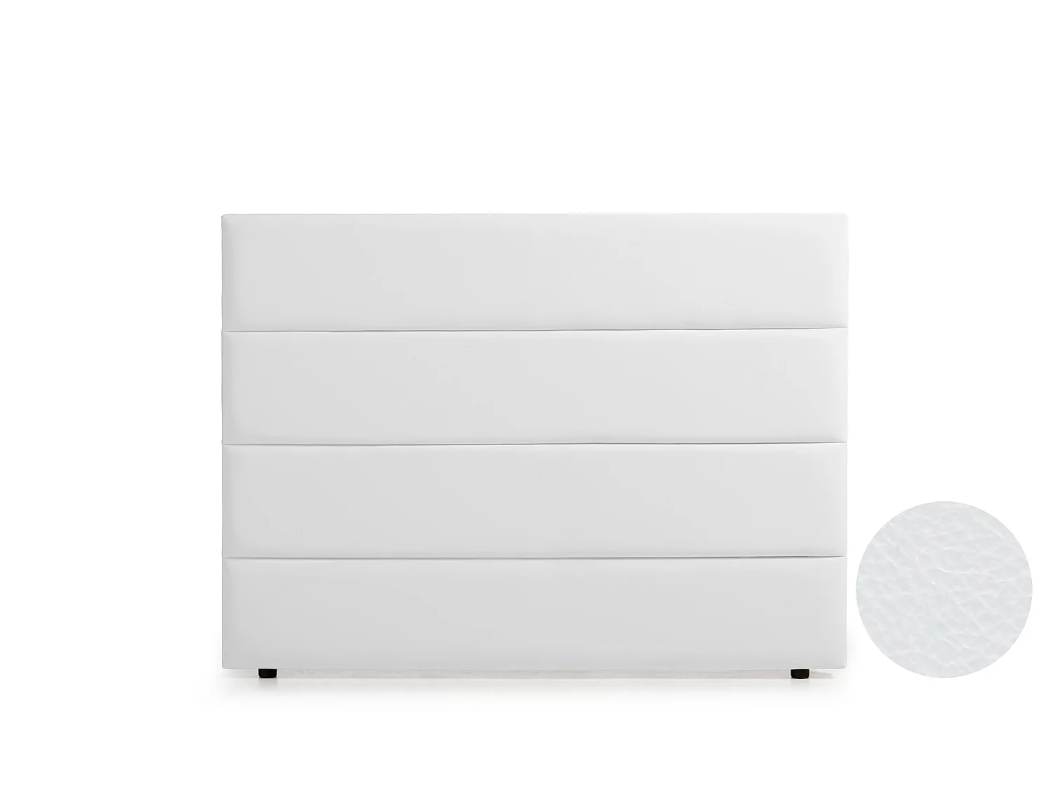 Cabeceira Estofada GENOVA Pele Sintética 220x120x8 cm - BRANCO - Moonia