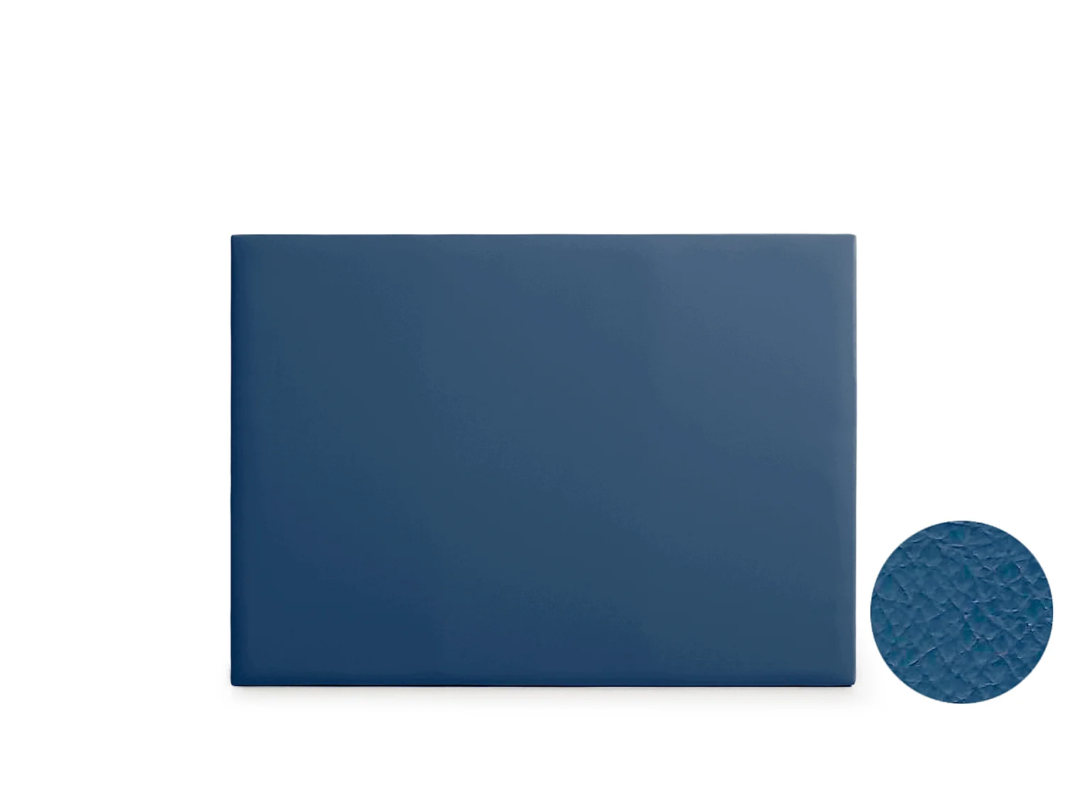 Cabeceira Estofada NEUS Pele Sintética 130x120x5 cm - AZUL ESCURO - Moonia
